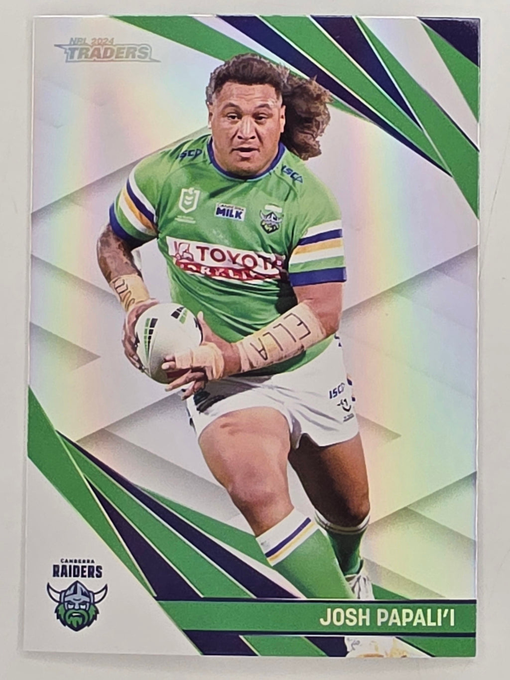 NRL 2024 Traders Pearl Parallel #014 Josh Papali’i Canberra Raiders