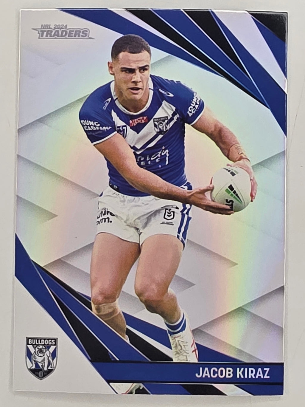 NRL 2024 Traders Pearl Parallel #024 Jacob Kiraz Canterbury Bankstown Bulldogs