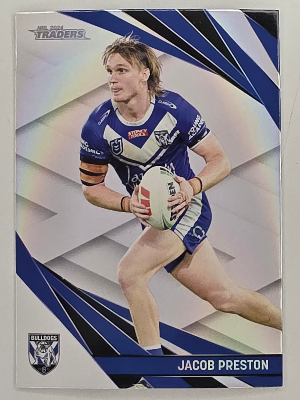 NRL 2024 Traders Pearl Parallel #026 Jacob Preston Canterbury Bankstown Bulldogs