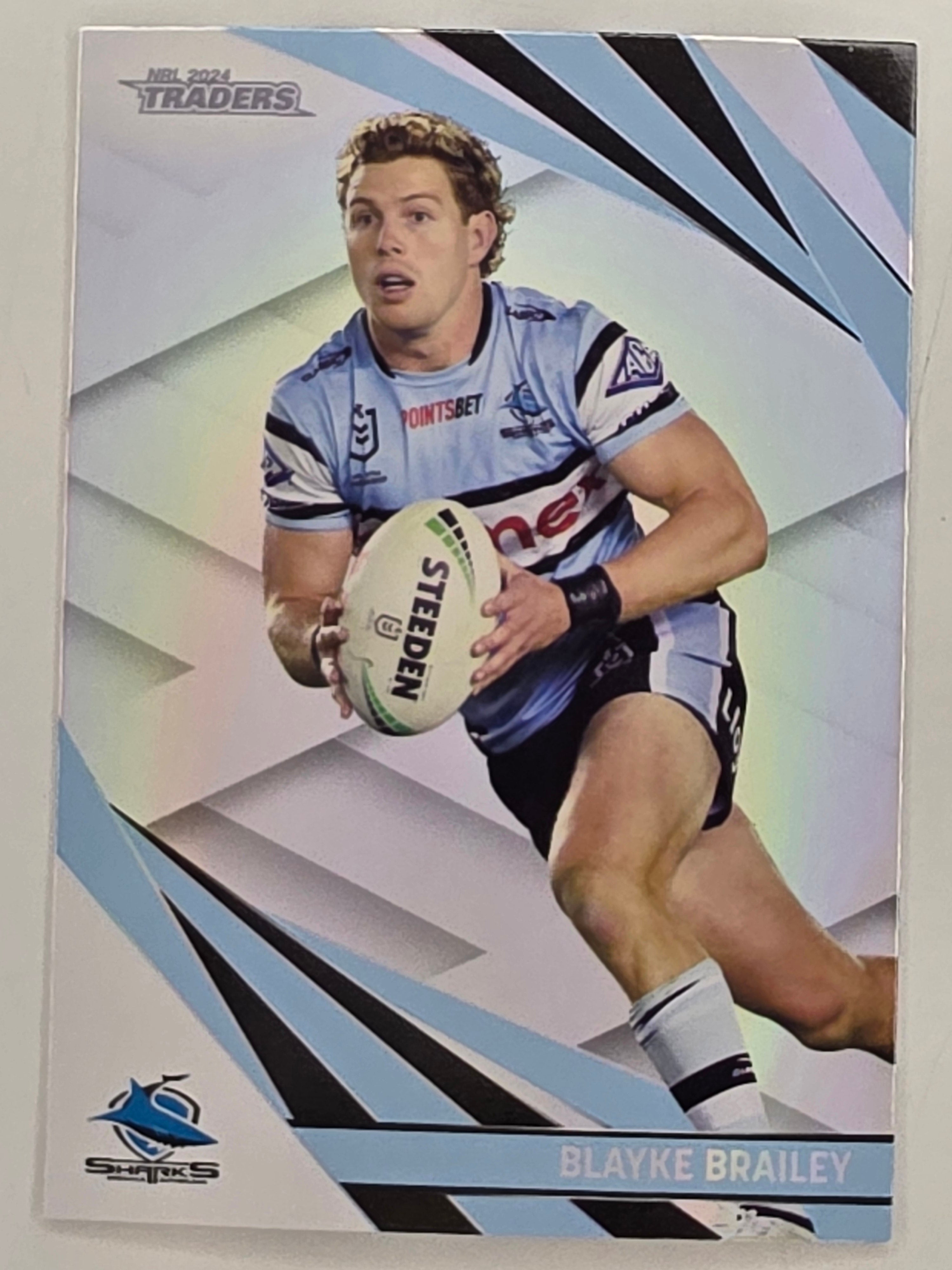 NRL 2024 Traders Pearl Parallel #029 Blayke Brailey Cronulla Sutherland Sharks