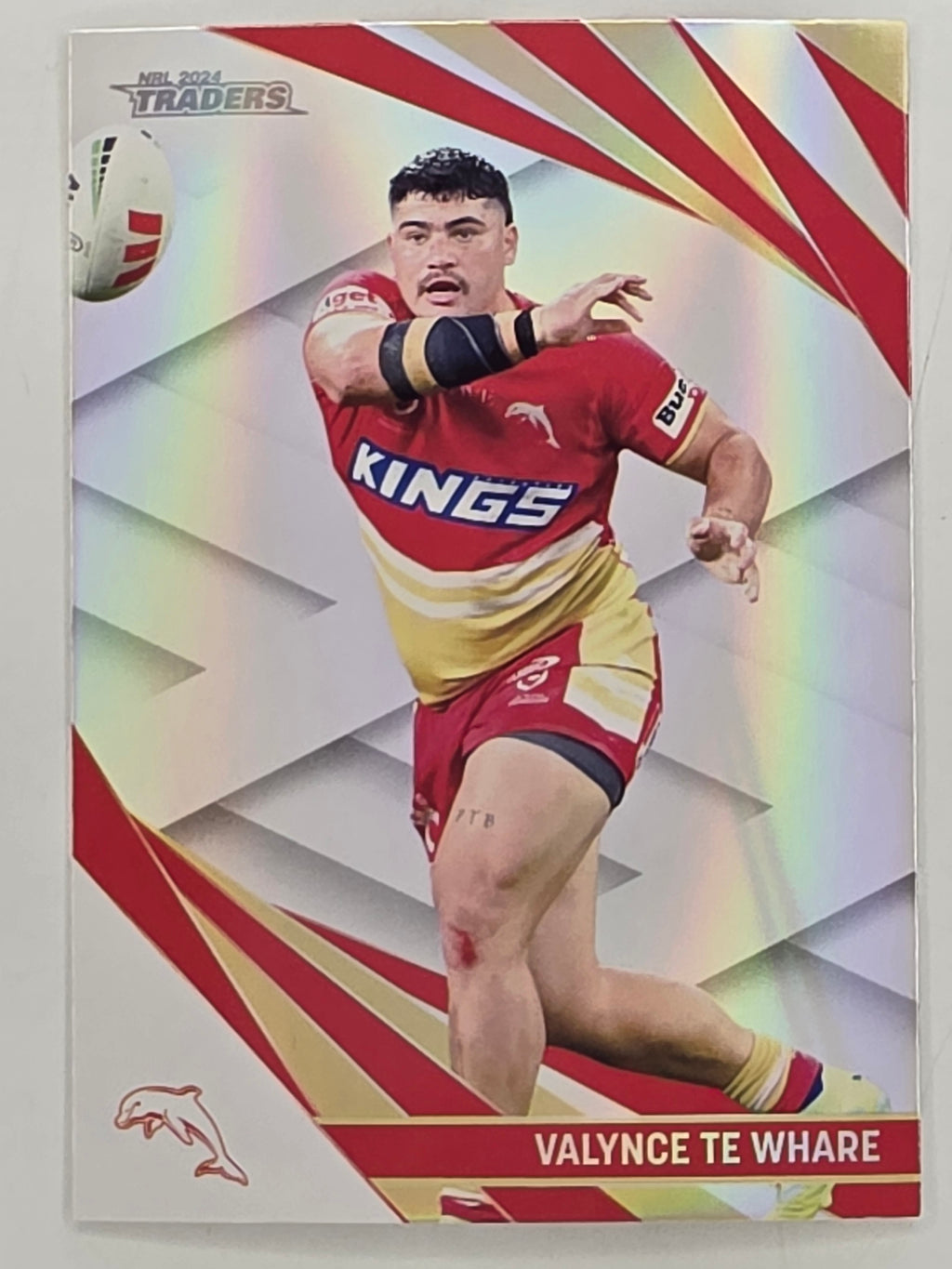 NRL 2024 Traders Pearl Parallel #045 Valynce Te Whare Redcliffe Dolphins