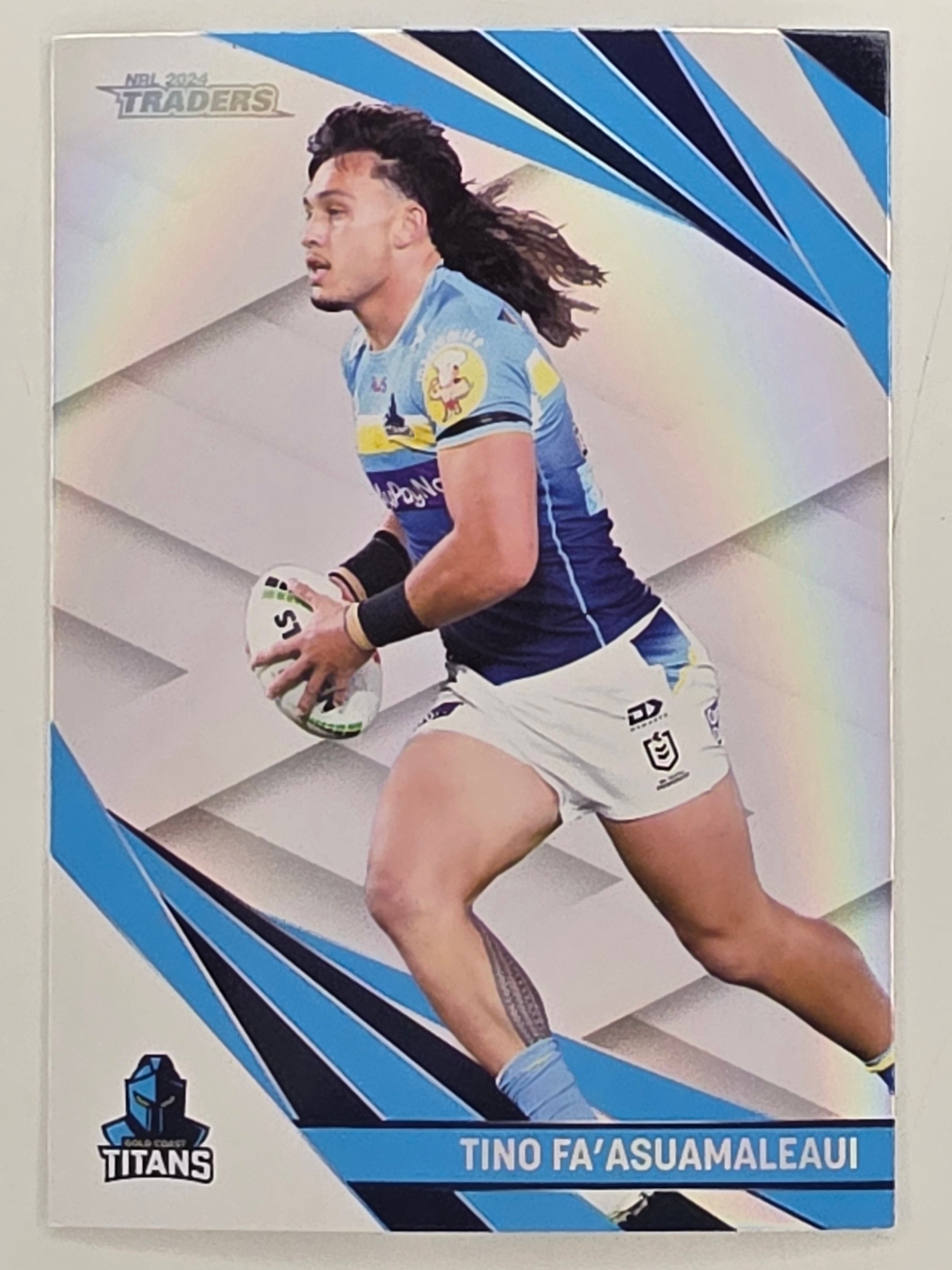 NRL 2024 Traders Pearl Parallel #049 Tino Fa’asuamaleaui Gold Coast Titans