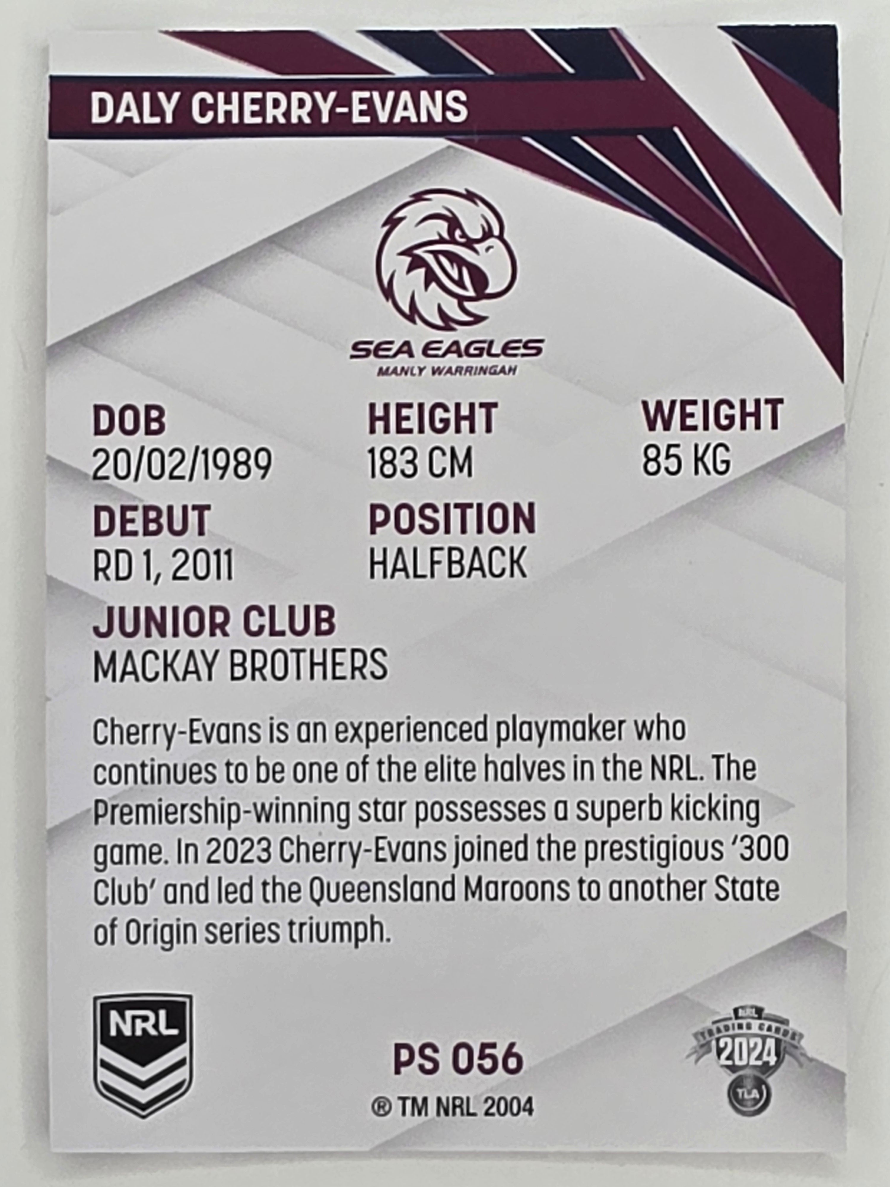 NRL 2024 Traders Pearl Parallel #056 Daly Cherry-Evans Manly Warringah Sea Eagles