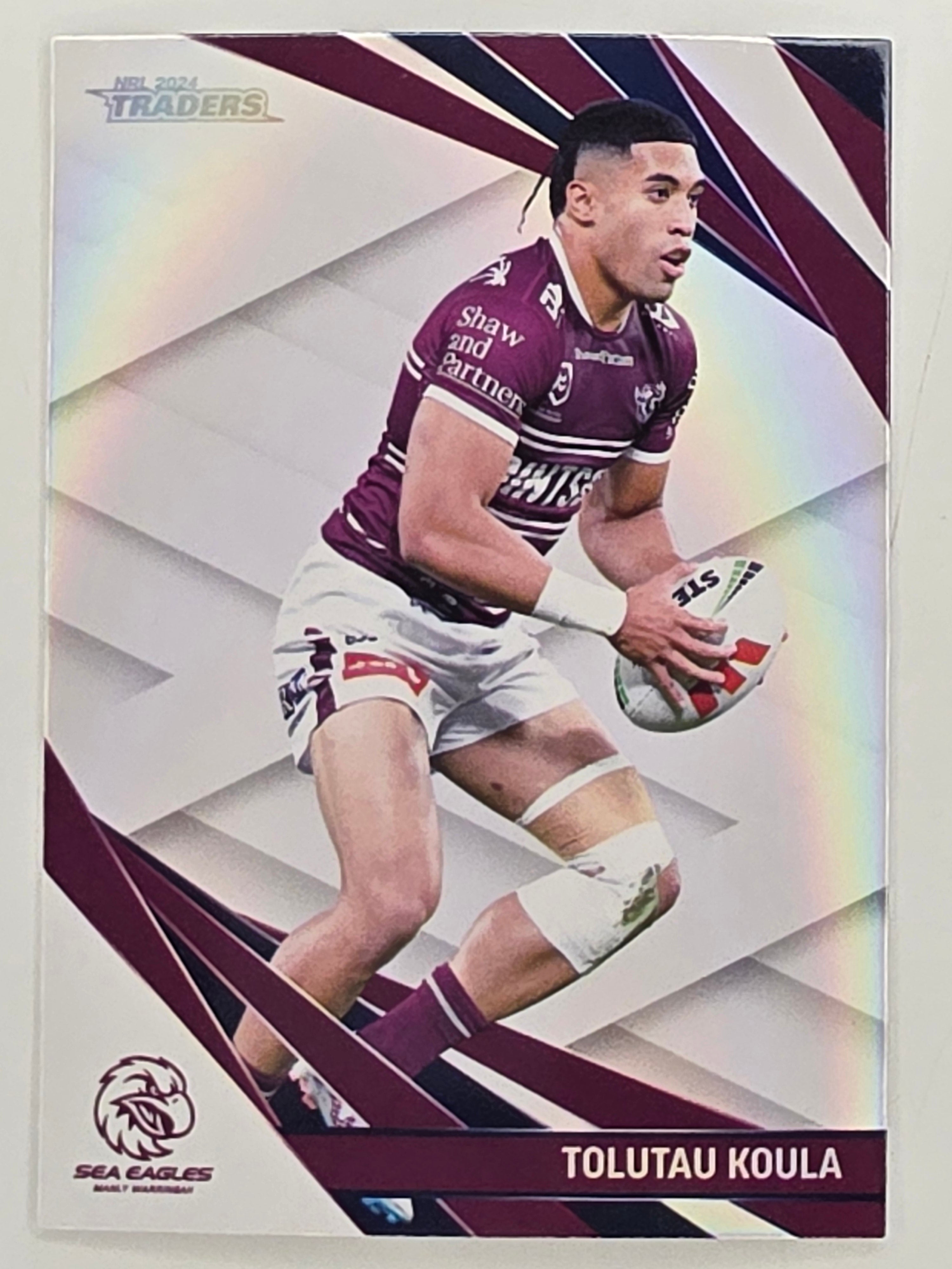 NRL 2024 Traders Pearl Parallel #059 Tolutau Koula Manly Warringah Sea Eagles