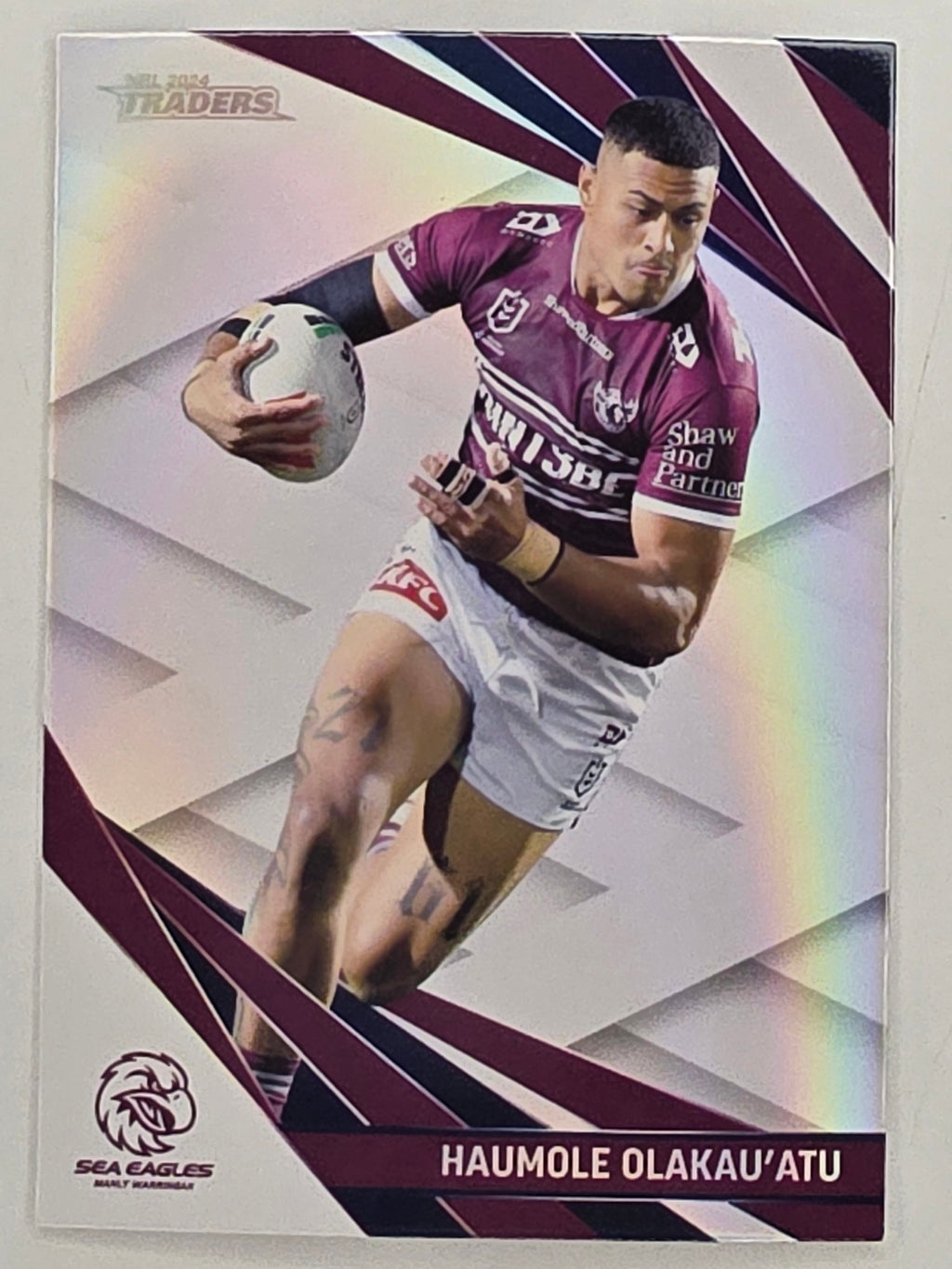 NRL 2024 Traders Pearl Parallel #060 Haumole Olakau’atu Manly Warringah Sea Eagles