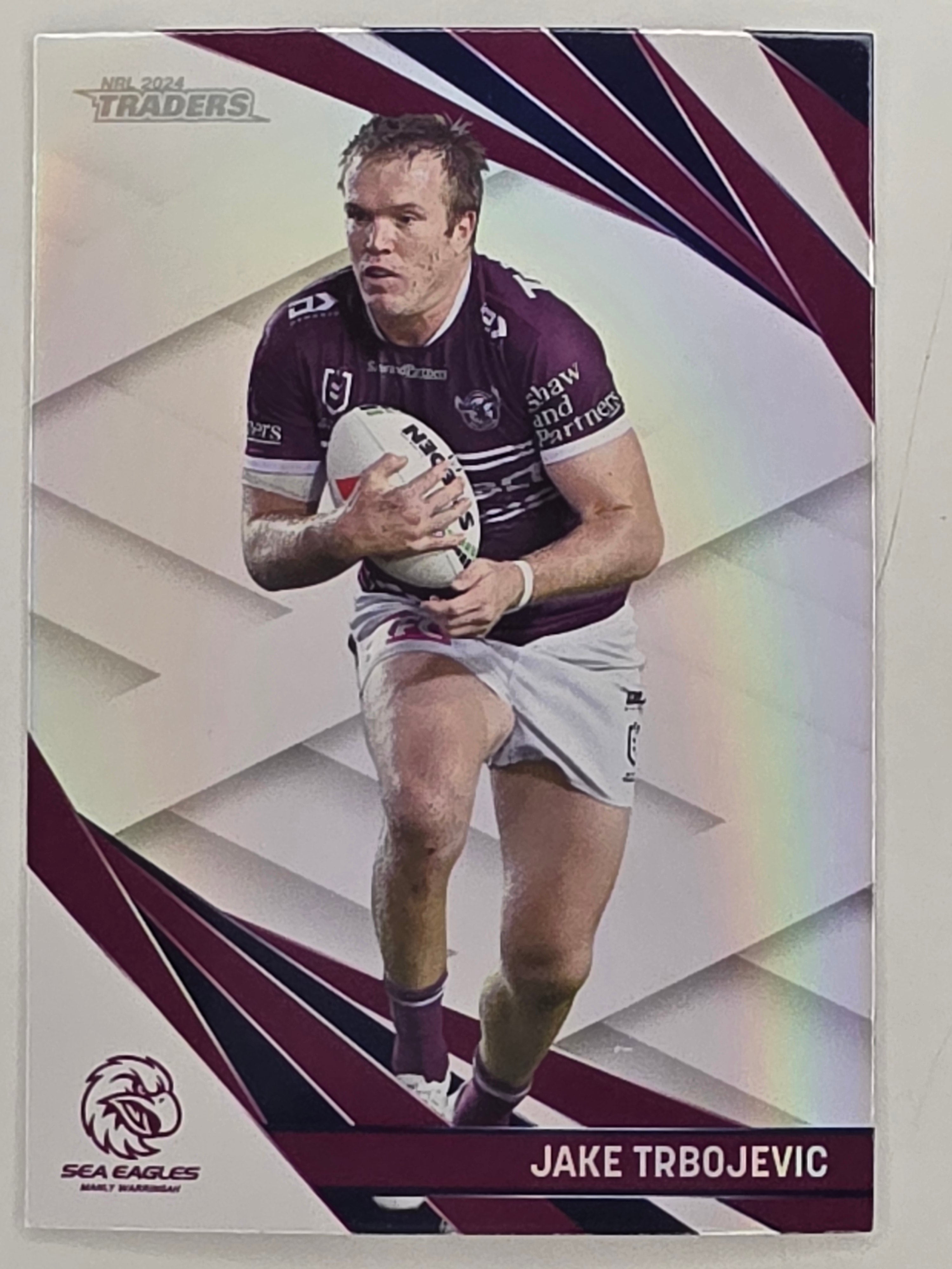 NRL 2024 Traders Pearl Parallel #062 Jake Trbojevic Manly Warringah Sea Eagles