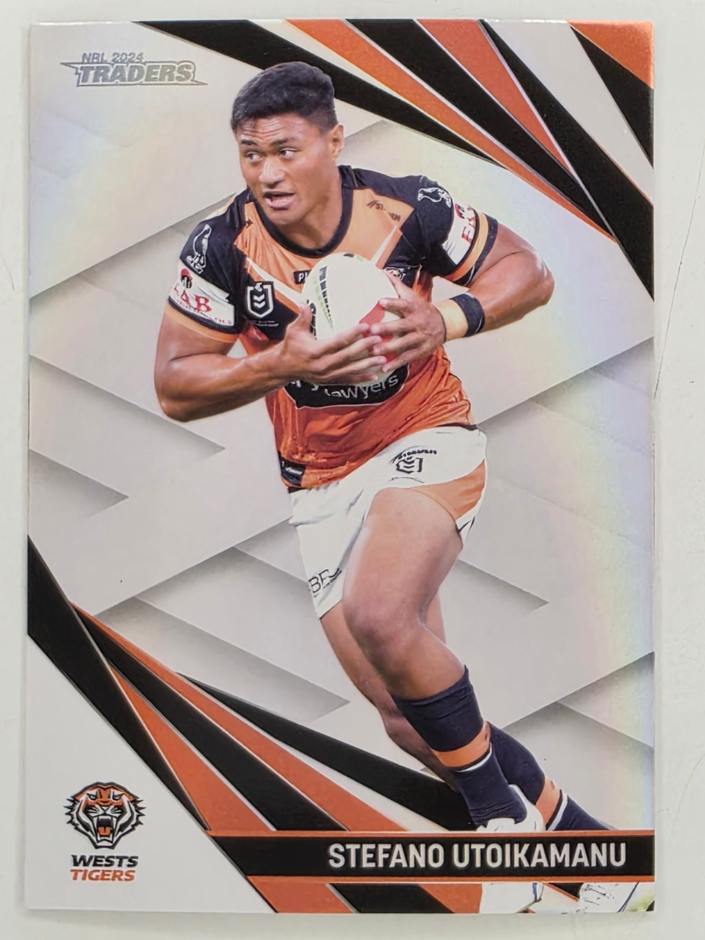 NRL 2024 Traders Pearl Parallel #153 Stefano Utoikamanu Wests Tigers