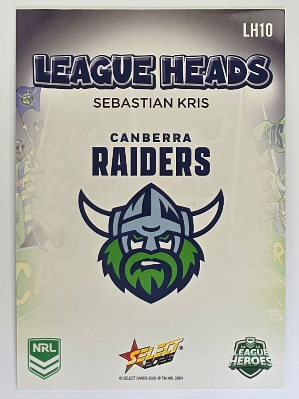 NRL 2026 League Heroes | League Heads | #LH10 | Sebastian Kris | Canberra Raiders