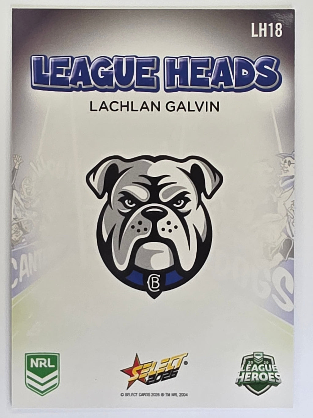 NRL 2026 League Heroes | League Heads | #LH18 | Lachlan Galvin | Canterbury Bulldogs