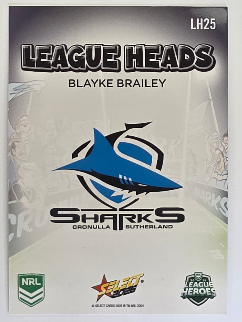 NRL 2026 League Heroes | League Heads | #LH25 | Blayke Brailey | Cronulla Sharks