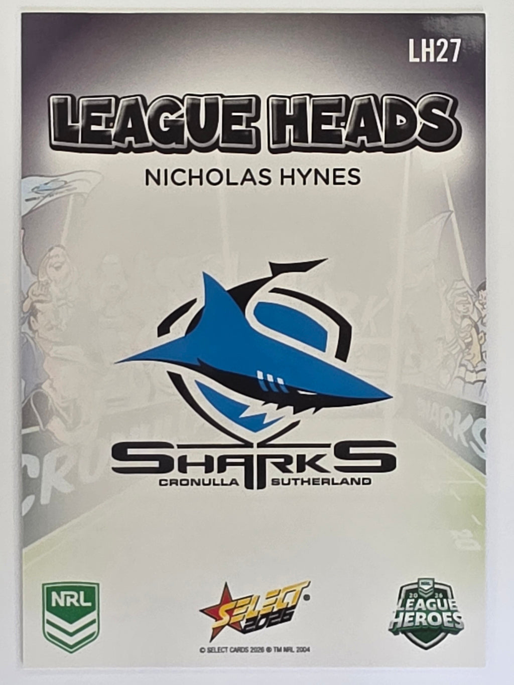 NRL 2026 League Heroes | League Heads | #LH27 | Nicholas Hynes | Cronulla Sharks