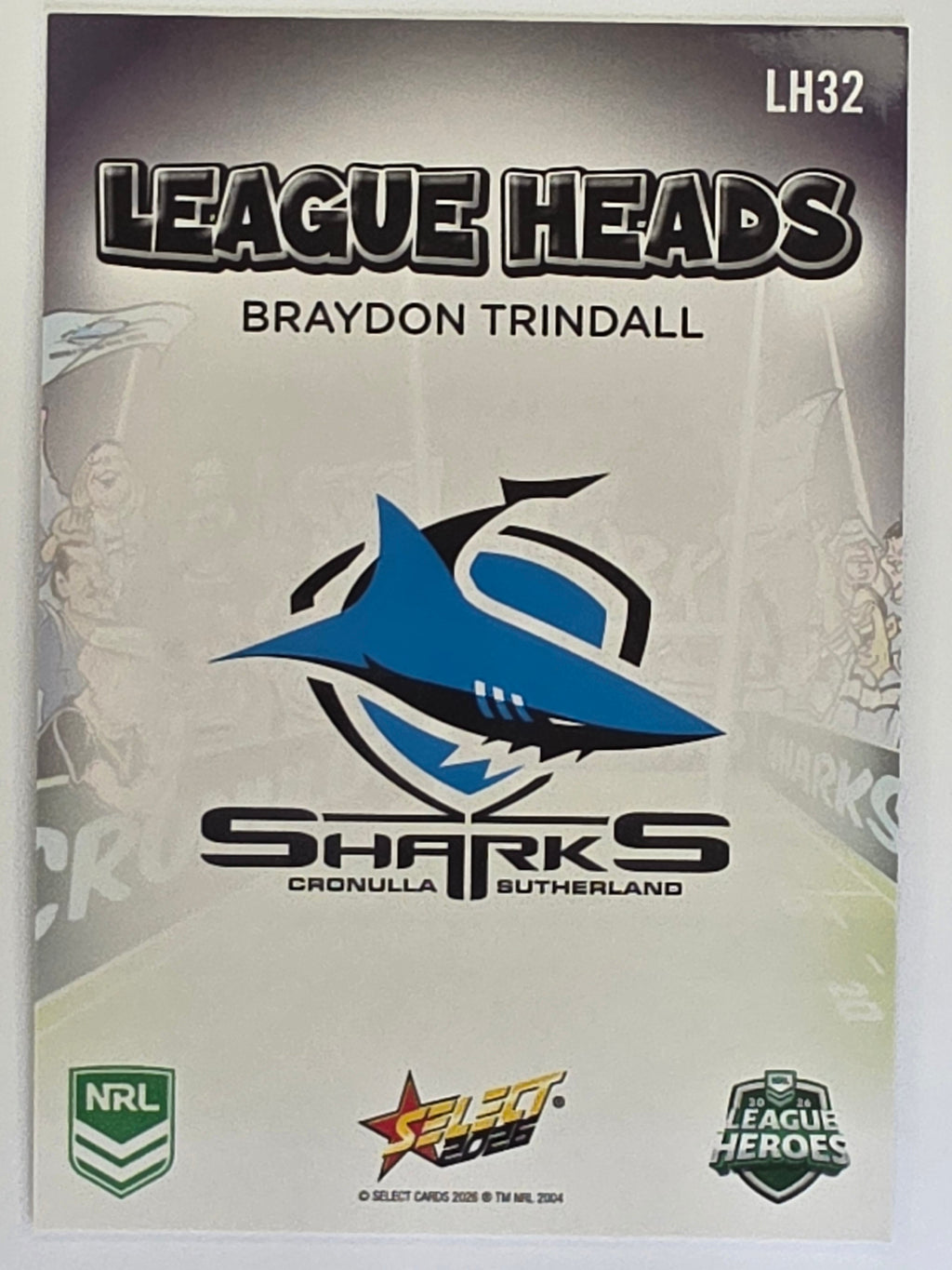 NRL 2026 League Heroes | League Heads | #LH32 | Braydon Trindall | Cronulla Sharks
