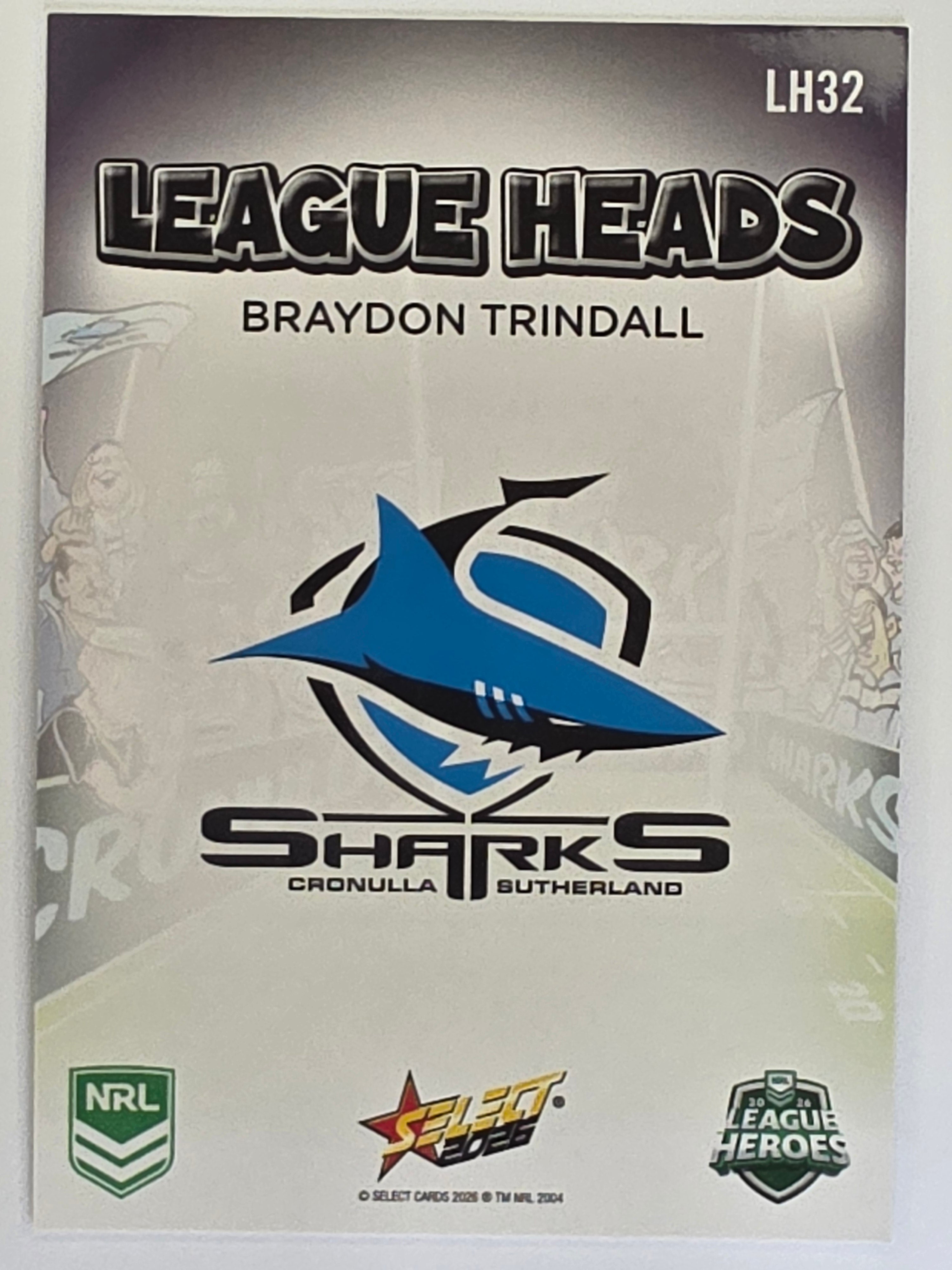 NRL 2026 League Heroes | League Heads | #LH32 | Braydon Trindall | Cronulla Sharks