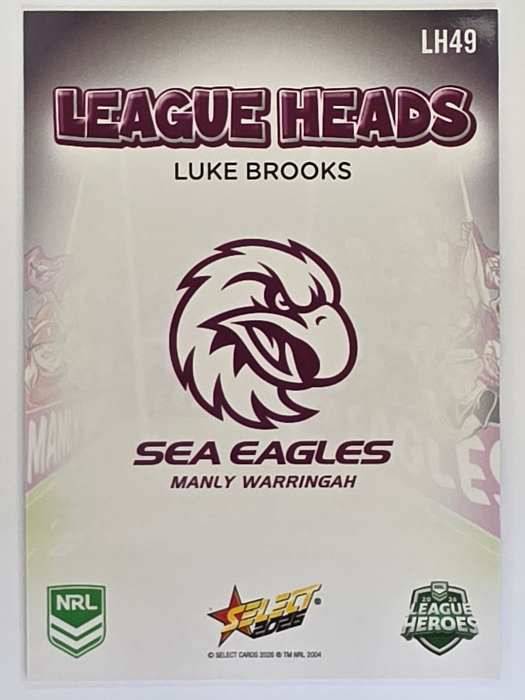 NRL 2026 League Heroes | League Heads | #LH49 | Luke Brooks | Manly Sea Eagles