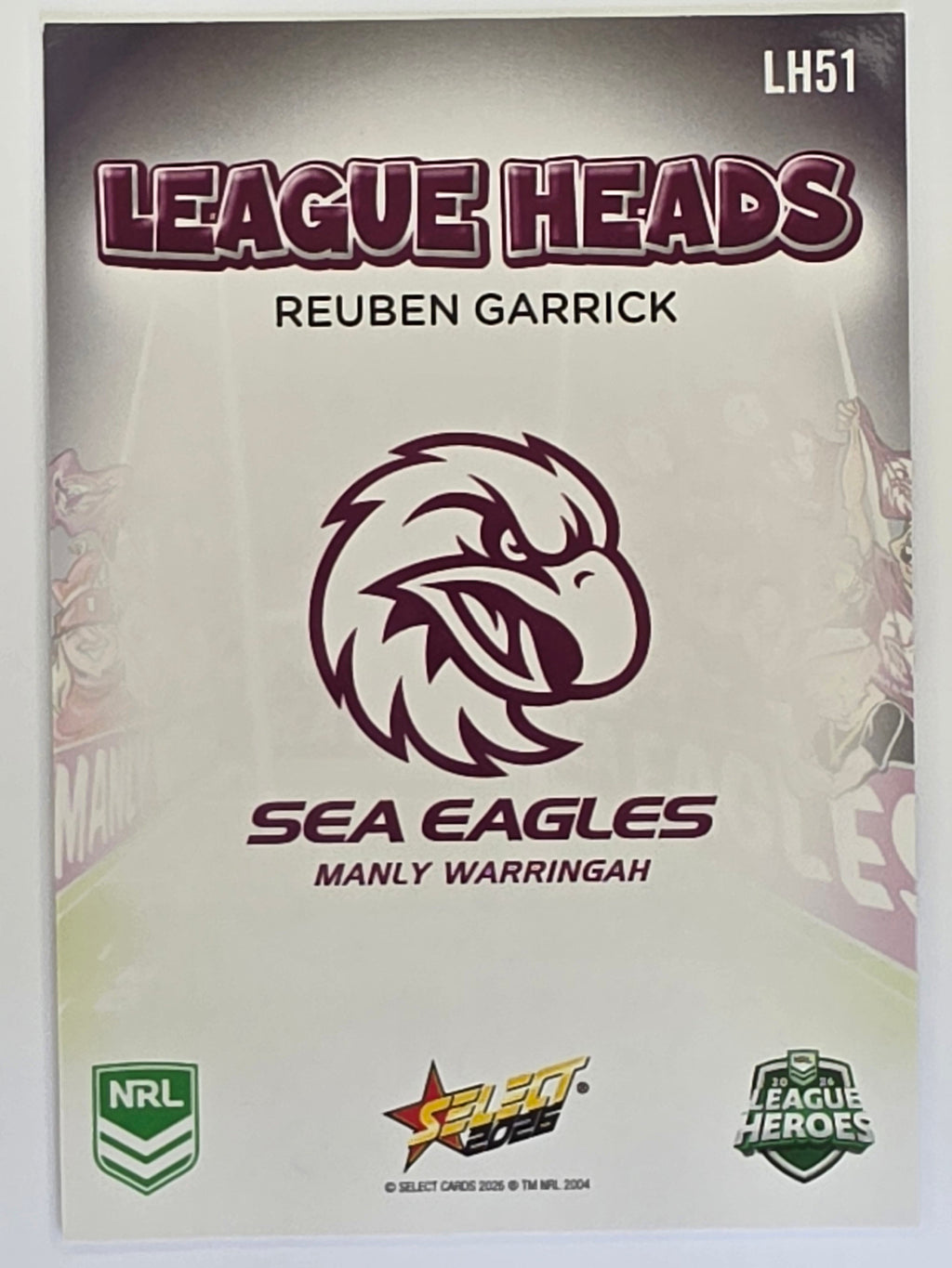 NRL 2026 League Heroes | League Heads | #LH51 | Reuben Garrick | Manly Sea Eagles