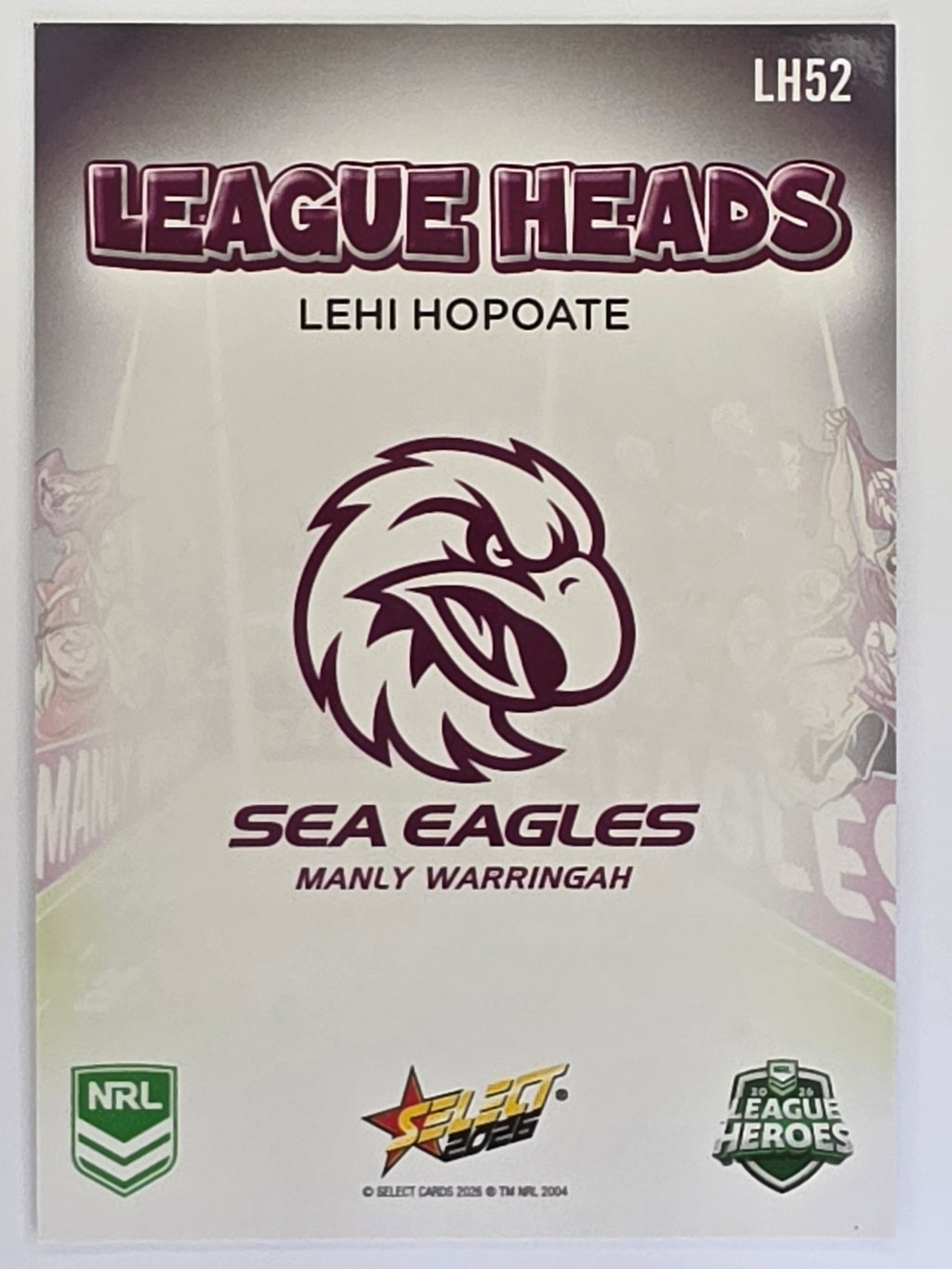 NRL 2026 League Heroes | League Heads | #LH52 | Lehi Hopoate | Manly Sea Eagles
