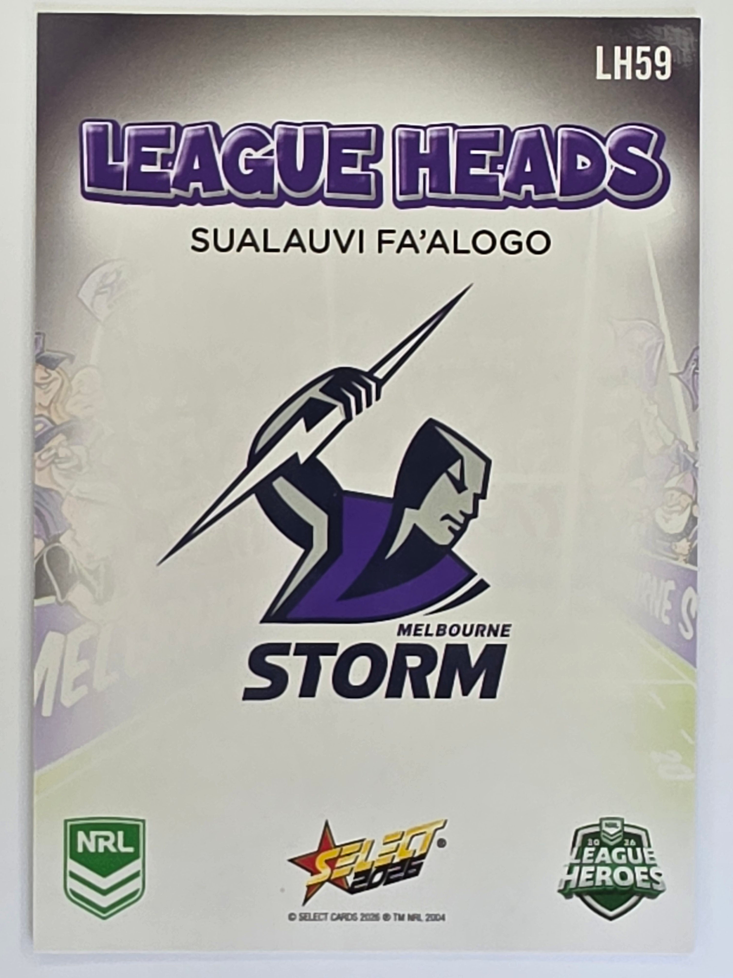 NRL 2026 League Heroes | League Heads | #LH59 | Sualauvi Fa'alogo | Melbourne Storm