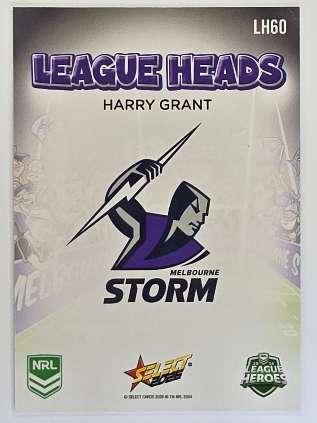 NRL 2026 League Heroes | League Heads | #LH60 | Harry Grant | Melbourne Storm