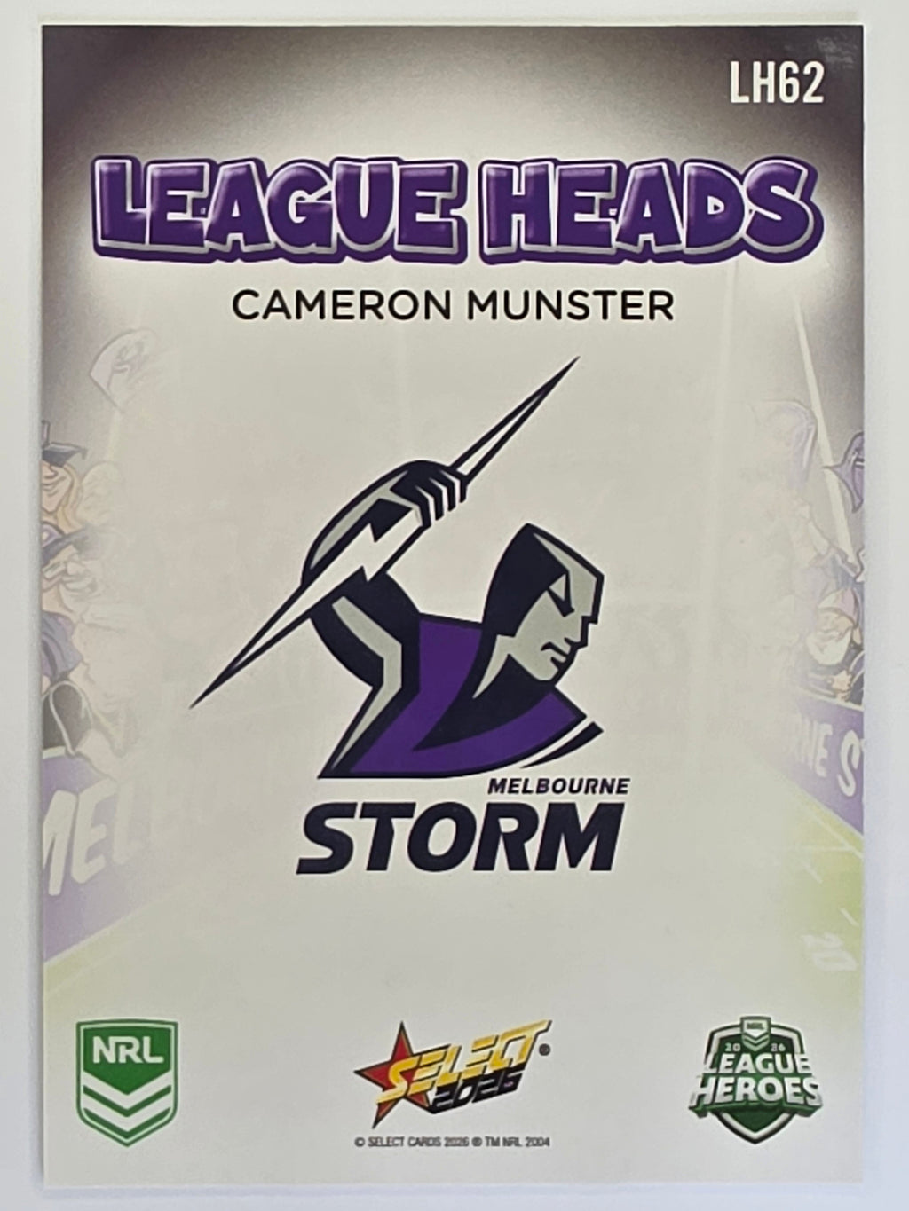 NRL 2026 League Heroes | League Heads | #LH62 | Cameron Munster | Melbourne Storm