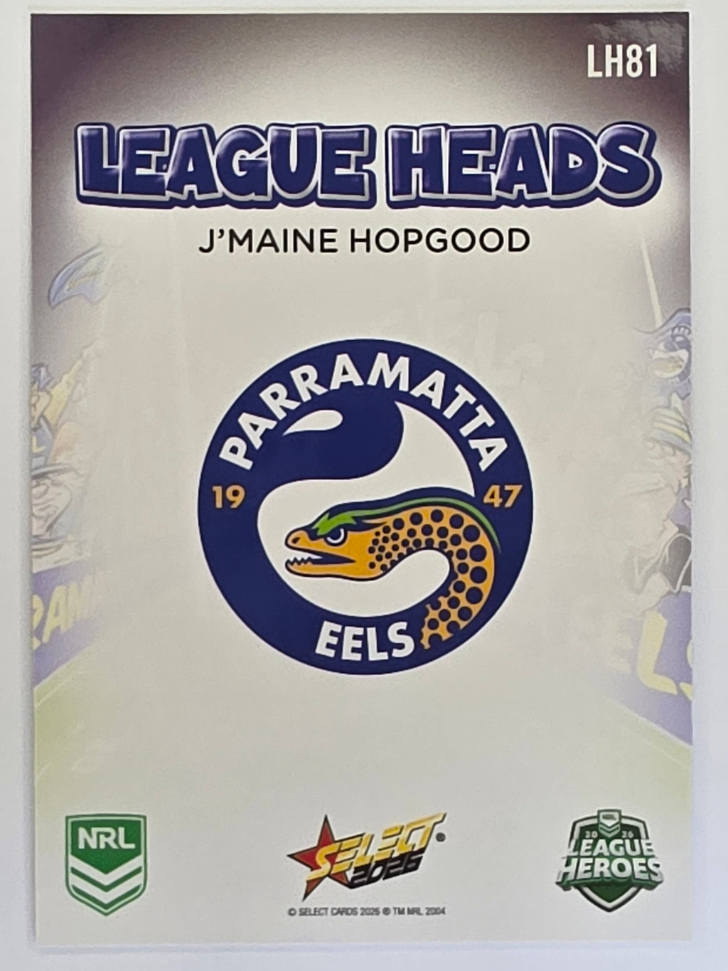 NRL 2026 League Heroes | League Heads | #LH81 | J’maine Hopgood | Parramatta Eels