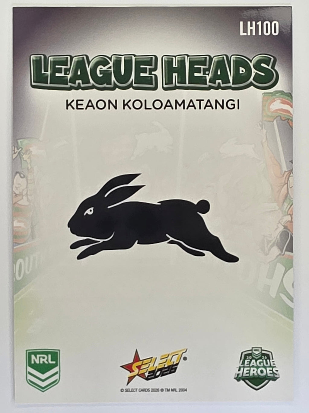 NRL 2026 League Heroes | League Heads | #LH100 | Keaon Koloamatangi | South Sydney Rabbitohs