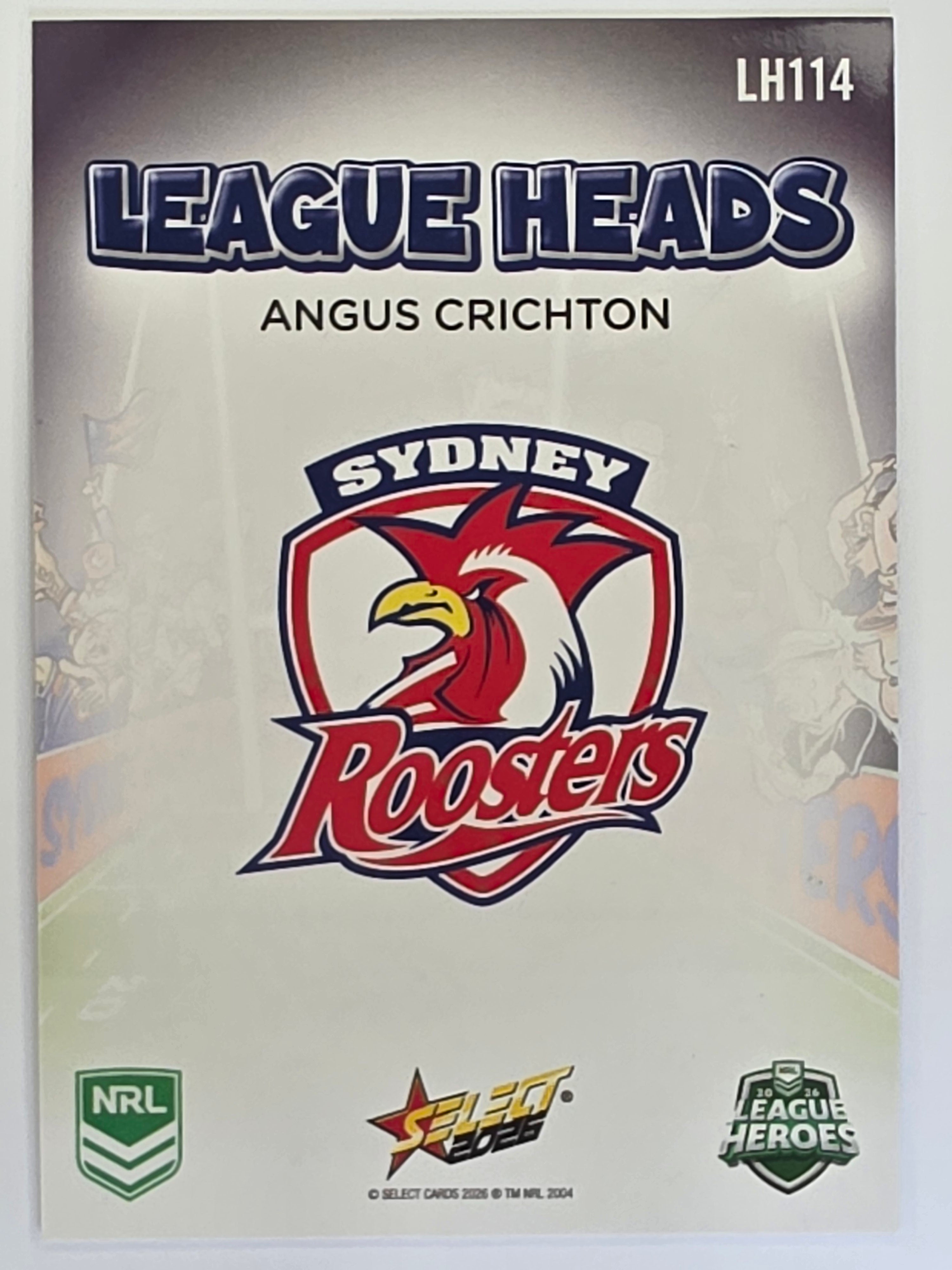 NRL 2026 League Heroes | League Heads | #LH114 | Angus Crichton | Sydney Roosters