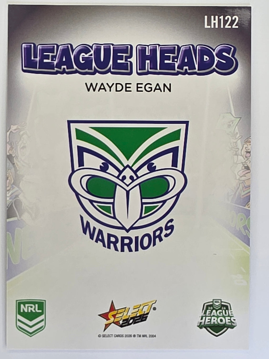 NRL 2026 League Heroes | League Heads | #LH122 | Wayde Egan | New Zealand Warriors