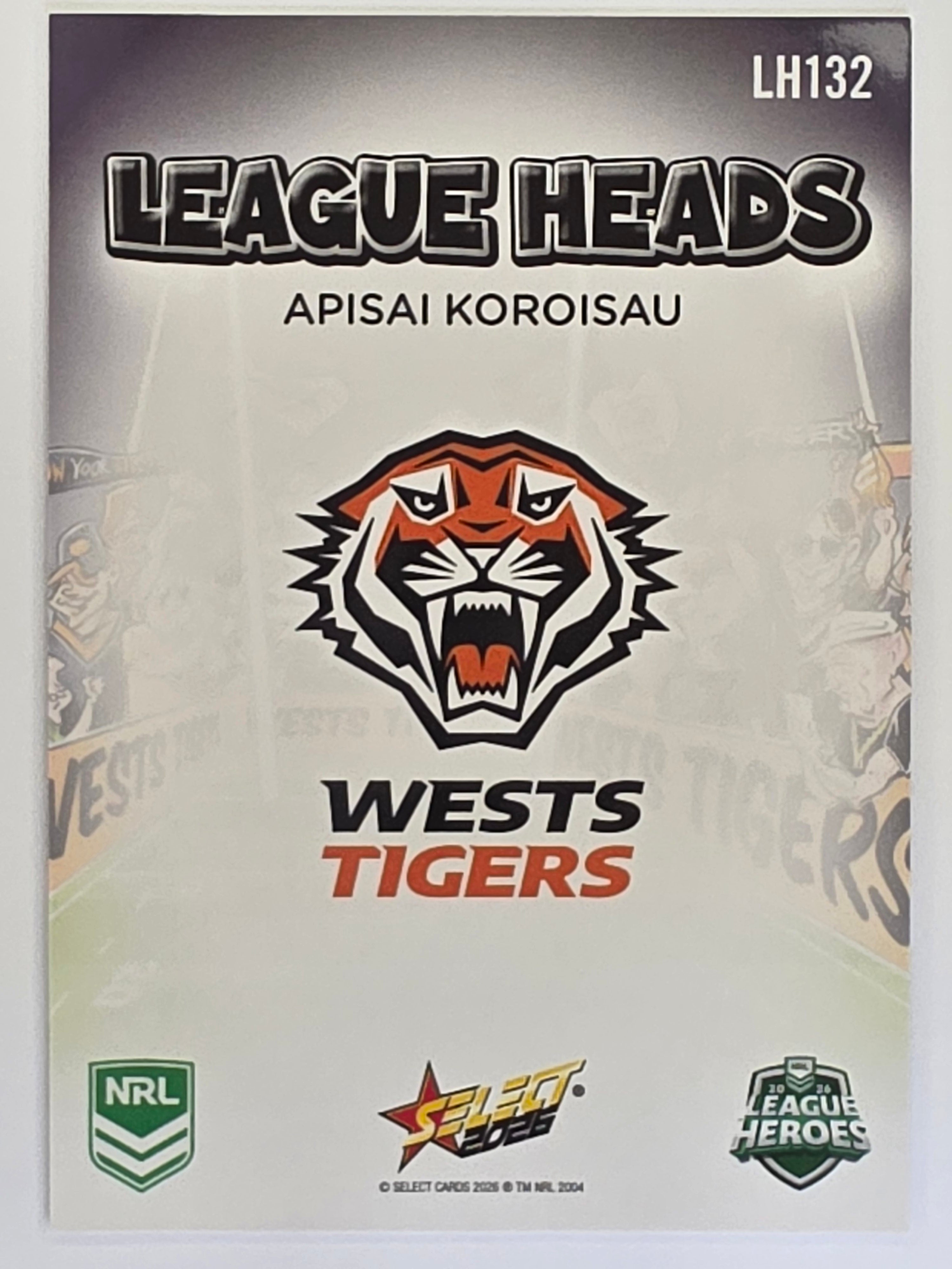 NRL 2026 League Heroes | League Heads | #LH132 | Apisai Koroisau | Wests Tigers