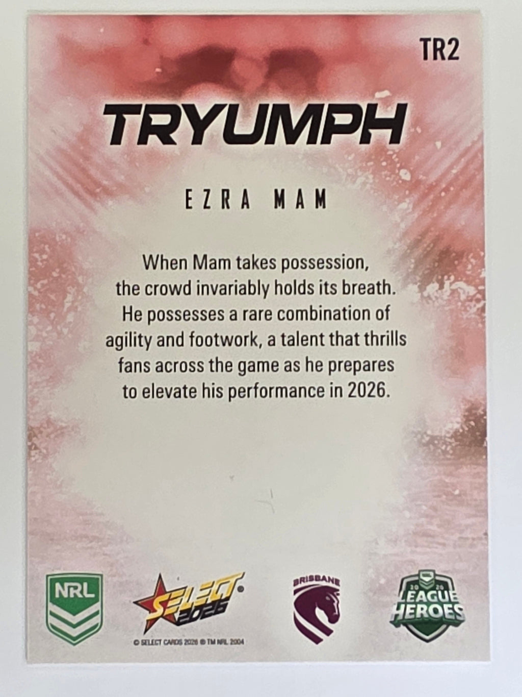 NRL 2026 League Heroes | Tryumph | #TR2 | Ezra Mam | Brisbane Broncos