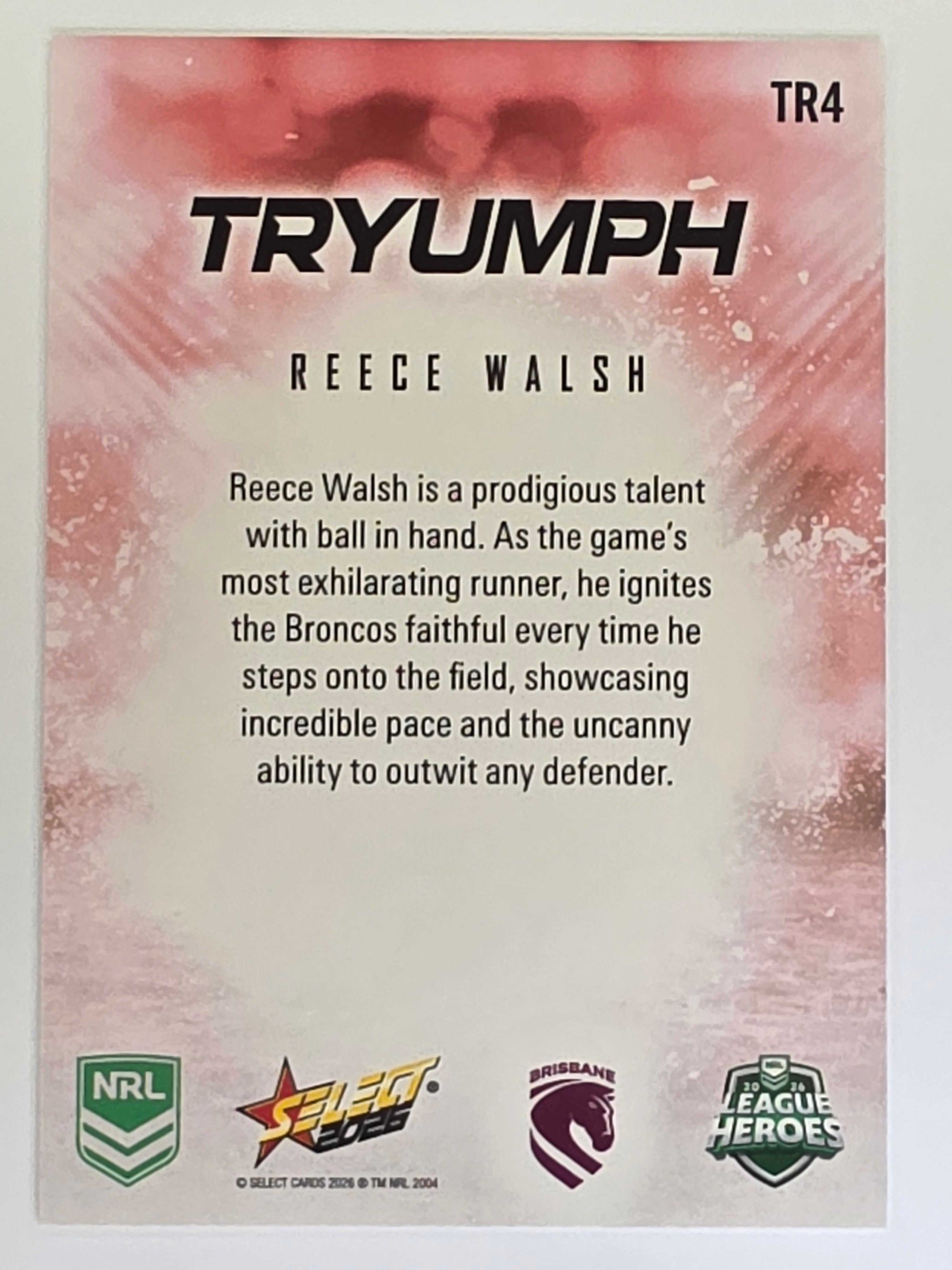 NRL 2026 League Heroes | Tryumph | #TR4 | Reece Walsh | Brisbane Broncos