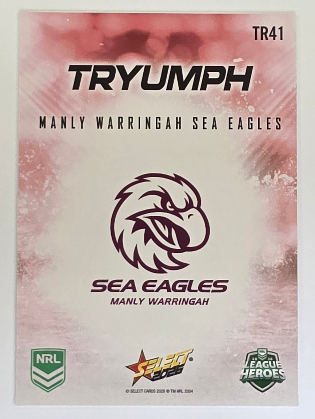 NRL 2026 League Heroes | Tryumph | #TR41 | Team | Manly Warringah Sea Eagles