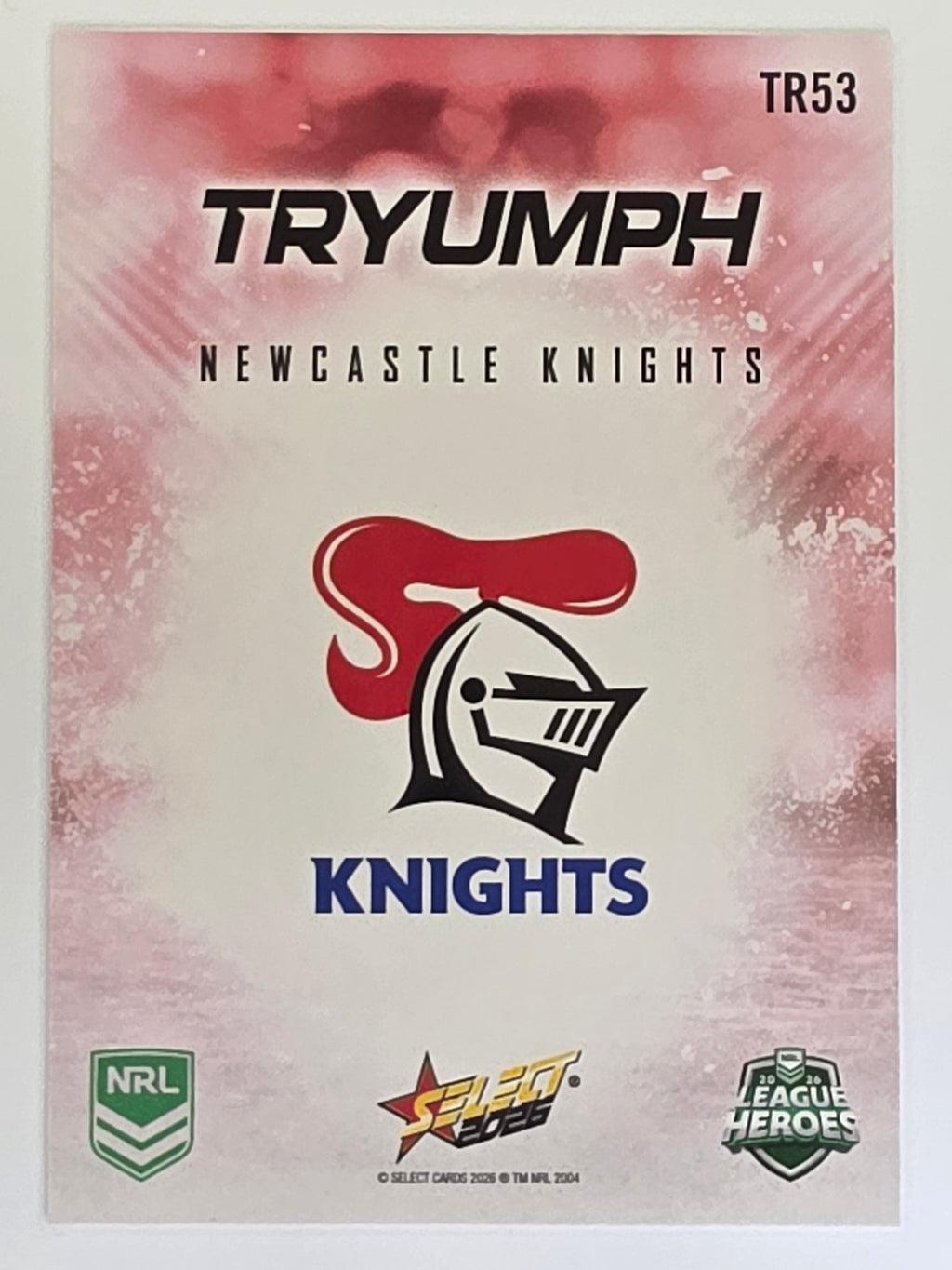 NRL 2026 League Heroes | Tryumph | #TR53 | Team | Newcastle Knights