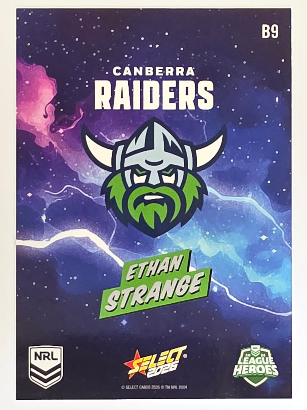 NRL 2026 League Heroes | Bang | #B9 | Ethan Strange | Canberra Raiders
