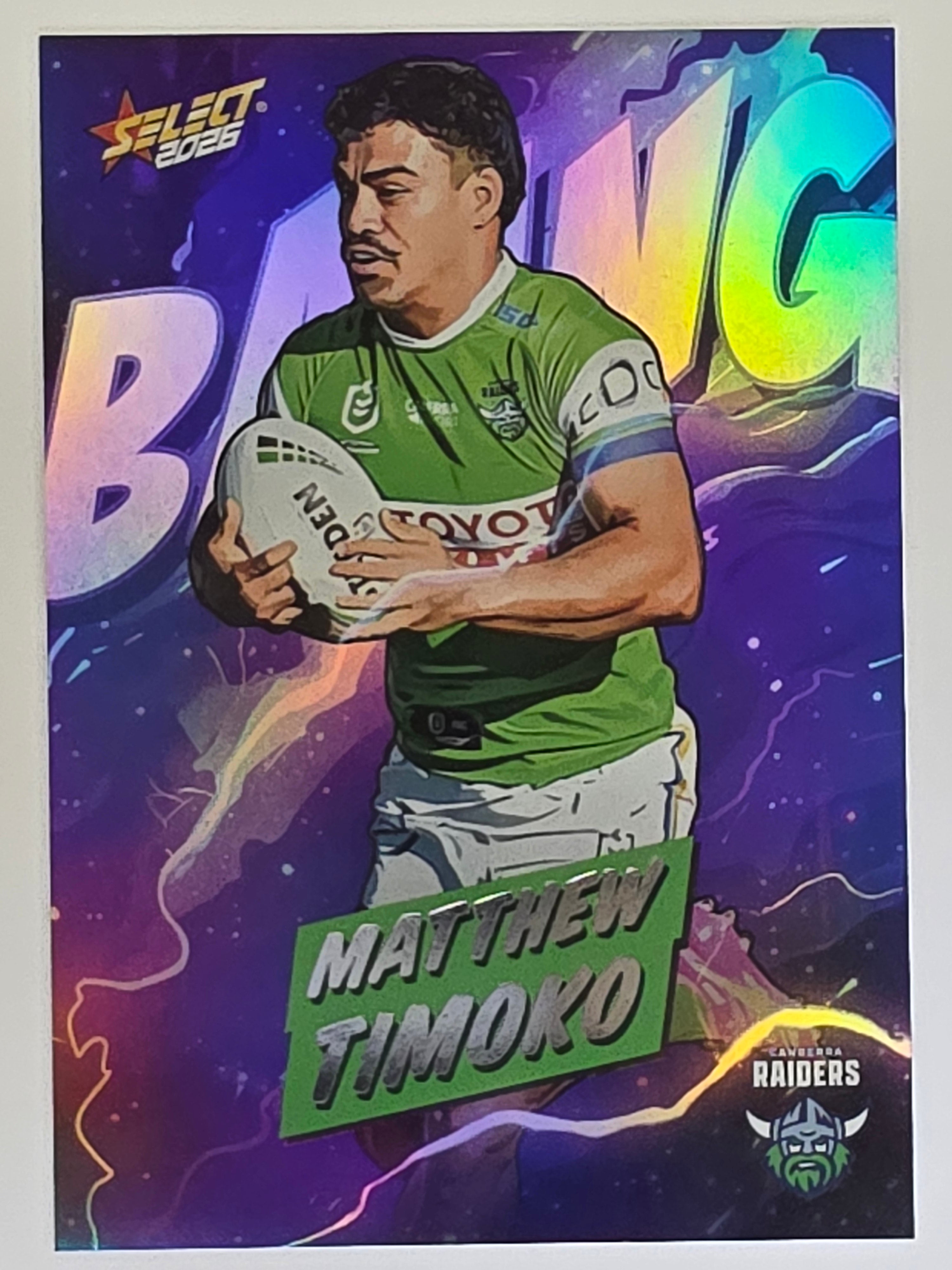 NRL 2026 League Heroes | Bang | #B11 | Matthew Timoko | Canberra Raiders
