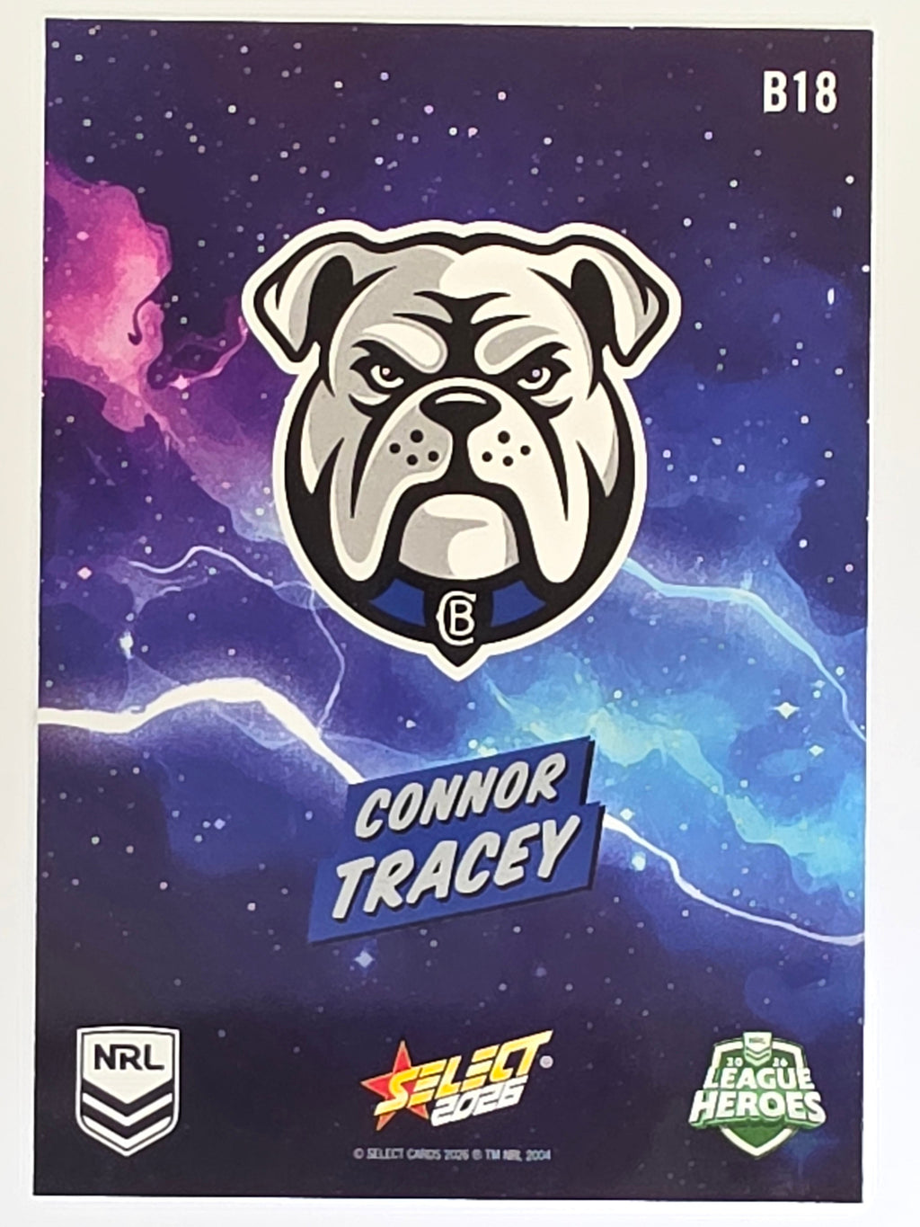 NRL 2026 League Heroes | Bang | #B18 | Connor Tracey | Canterbury Bulldogs