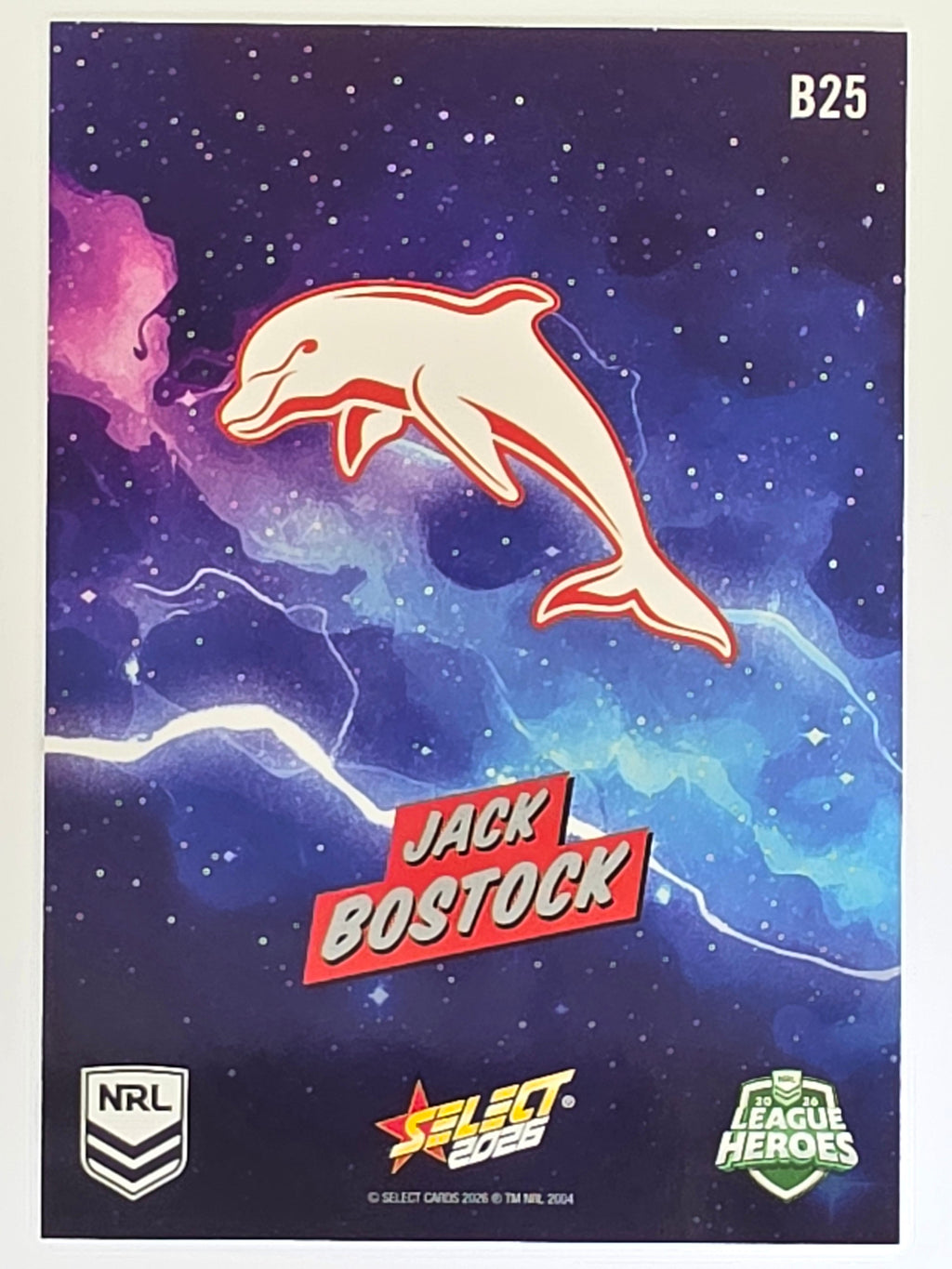 NRL 2026 League Heroes | Bang | #B25 | Jack Bostock | Dolphins