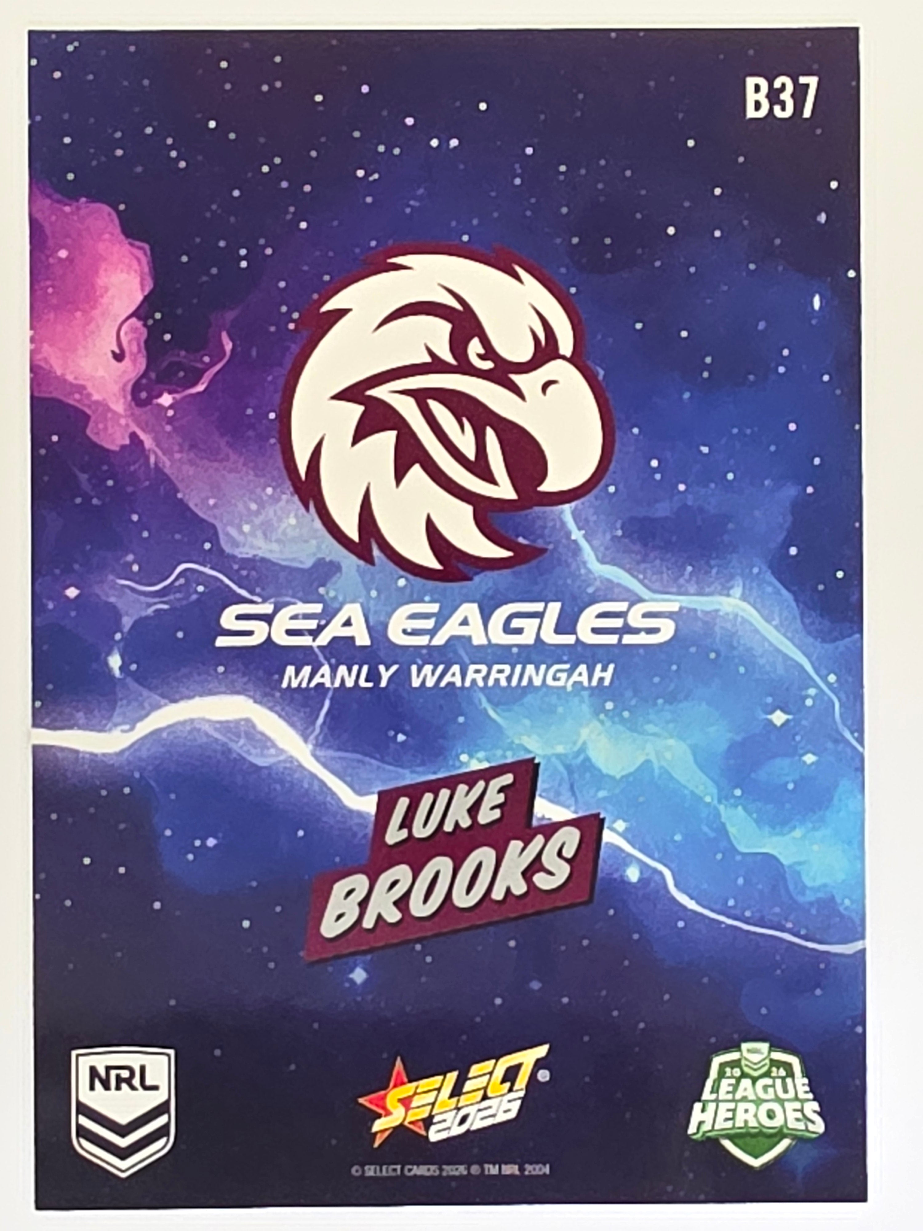 NRL 2026 League Heroes | Bang | #B37 | Luke Brooks | Manly Warringah Sea Eagles