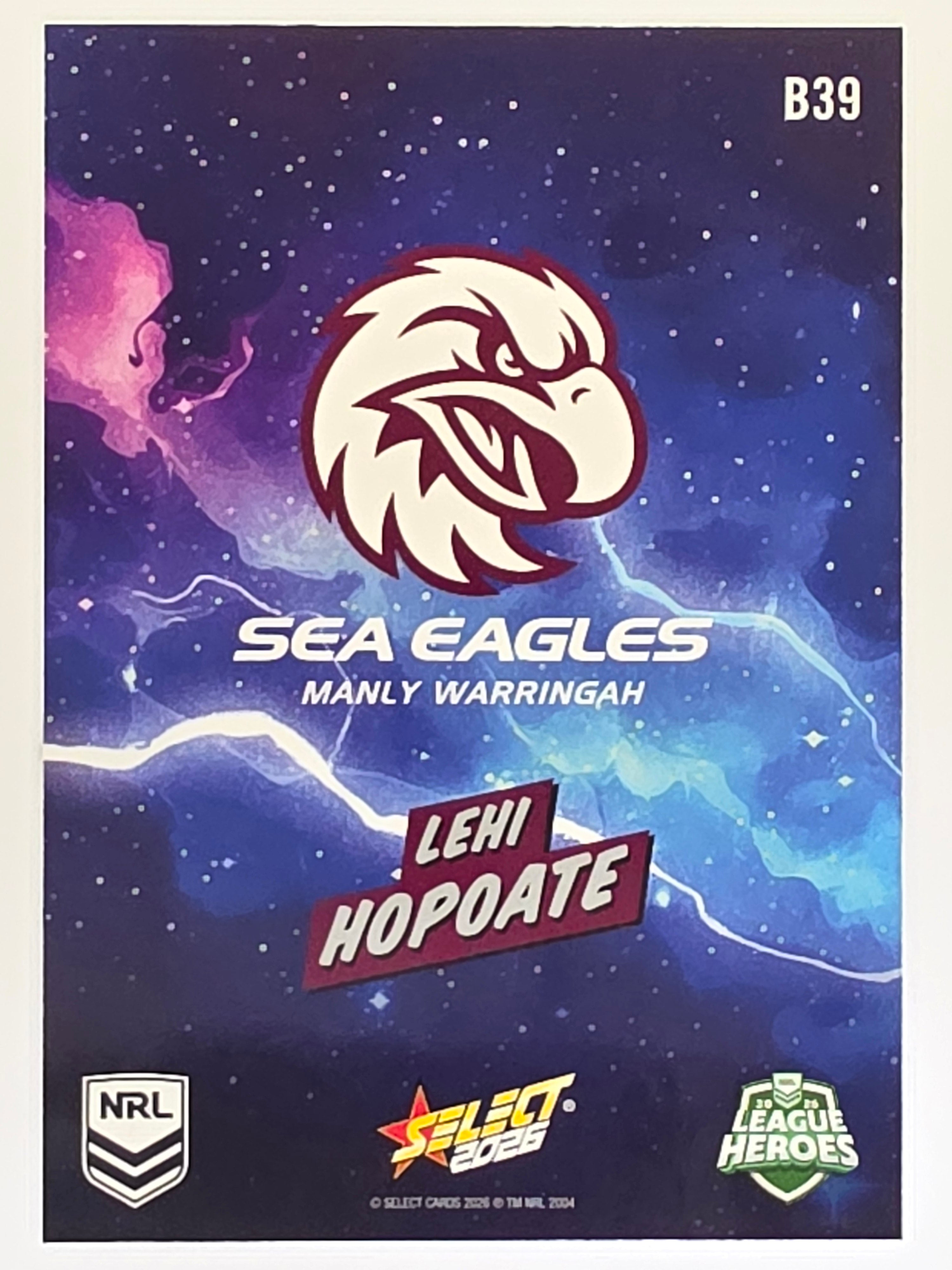 NRL 2026 League Heroes | Bang | #B39 | Lehi Hopoate | Manly Warringah Sea Eagles