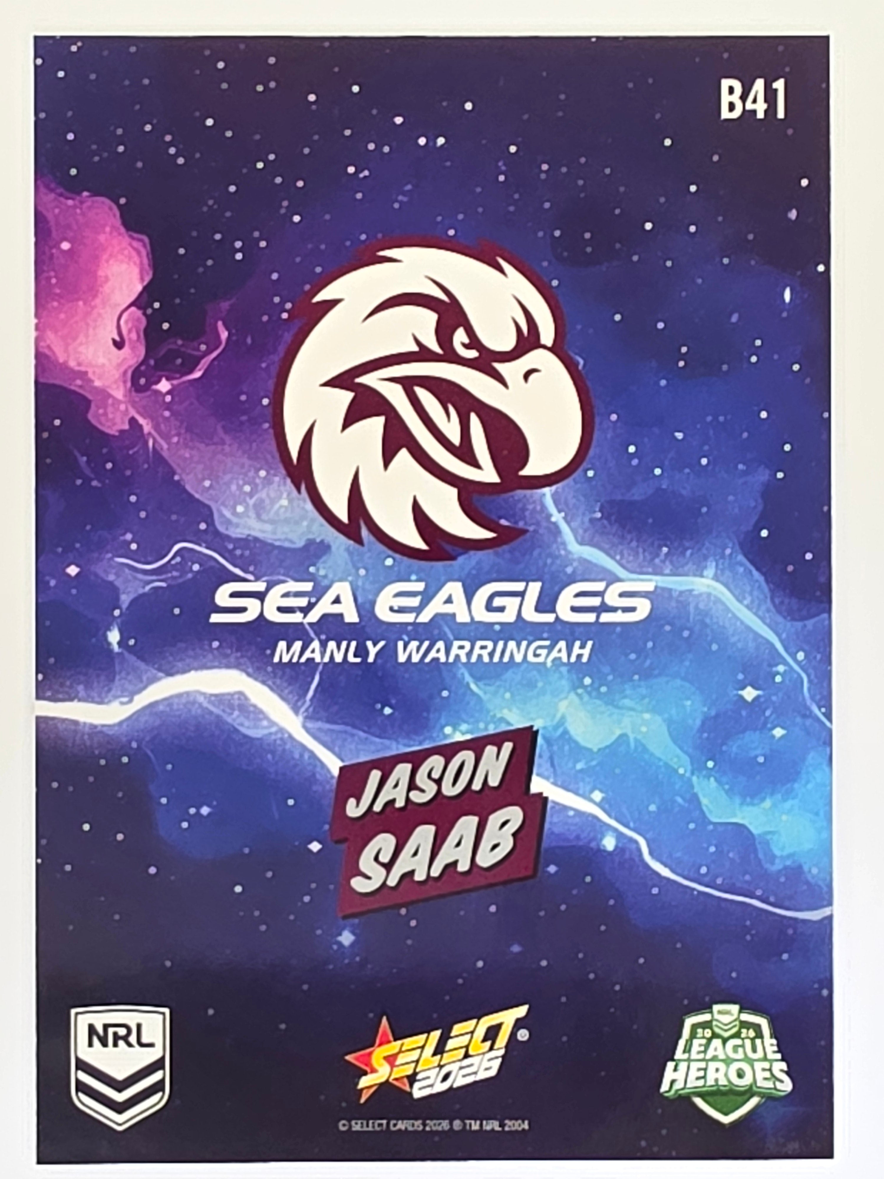 NRL 2026 League Heroes | Bang | #B41 | Jason Saab | Manly Warringah Sea Eagles