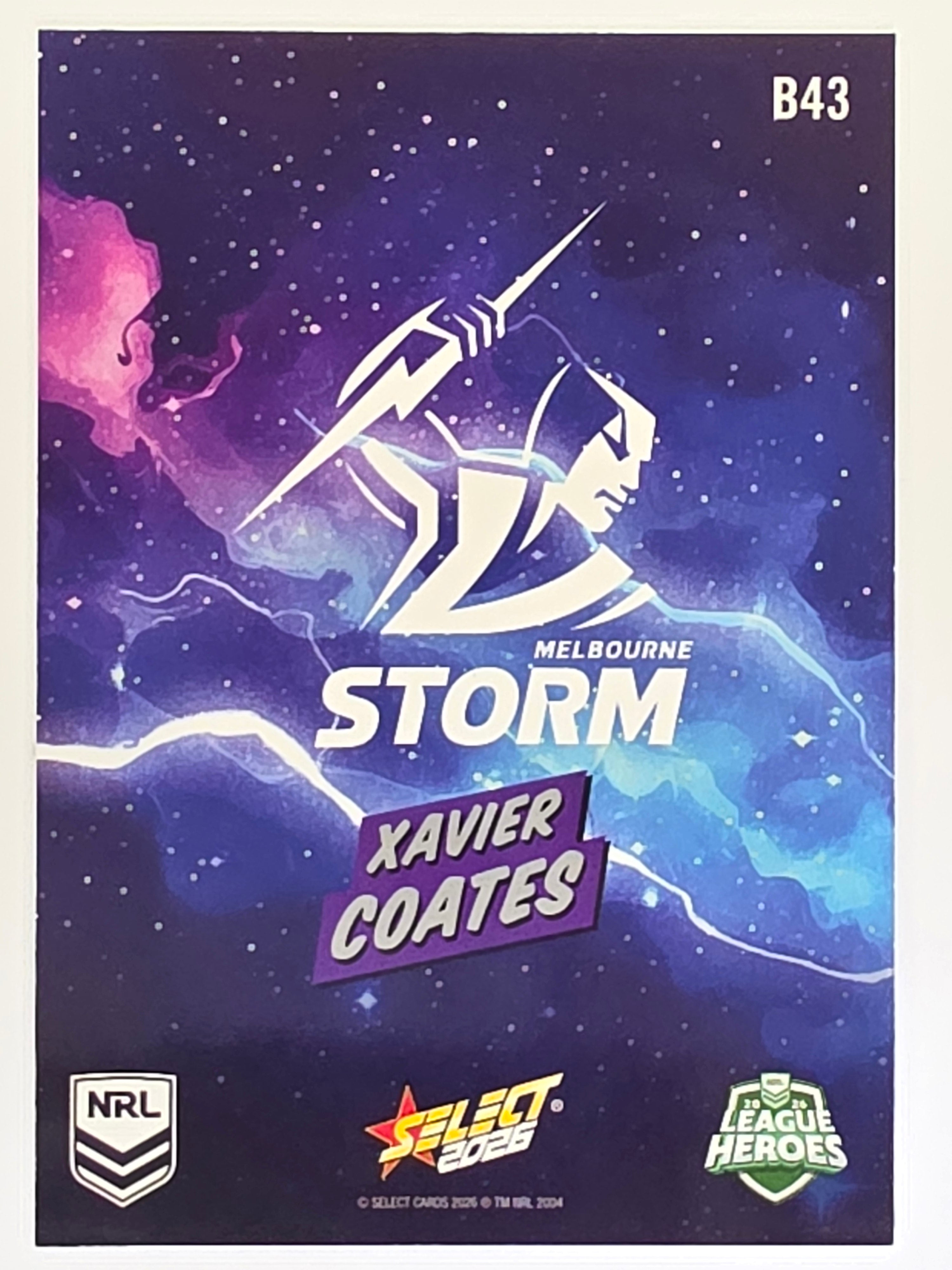 NRL 2026 League Heroes | Bang | #B43 | Xavier Coates | Melbourne Storm