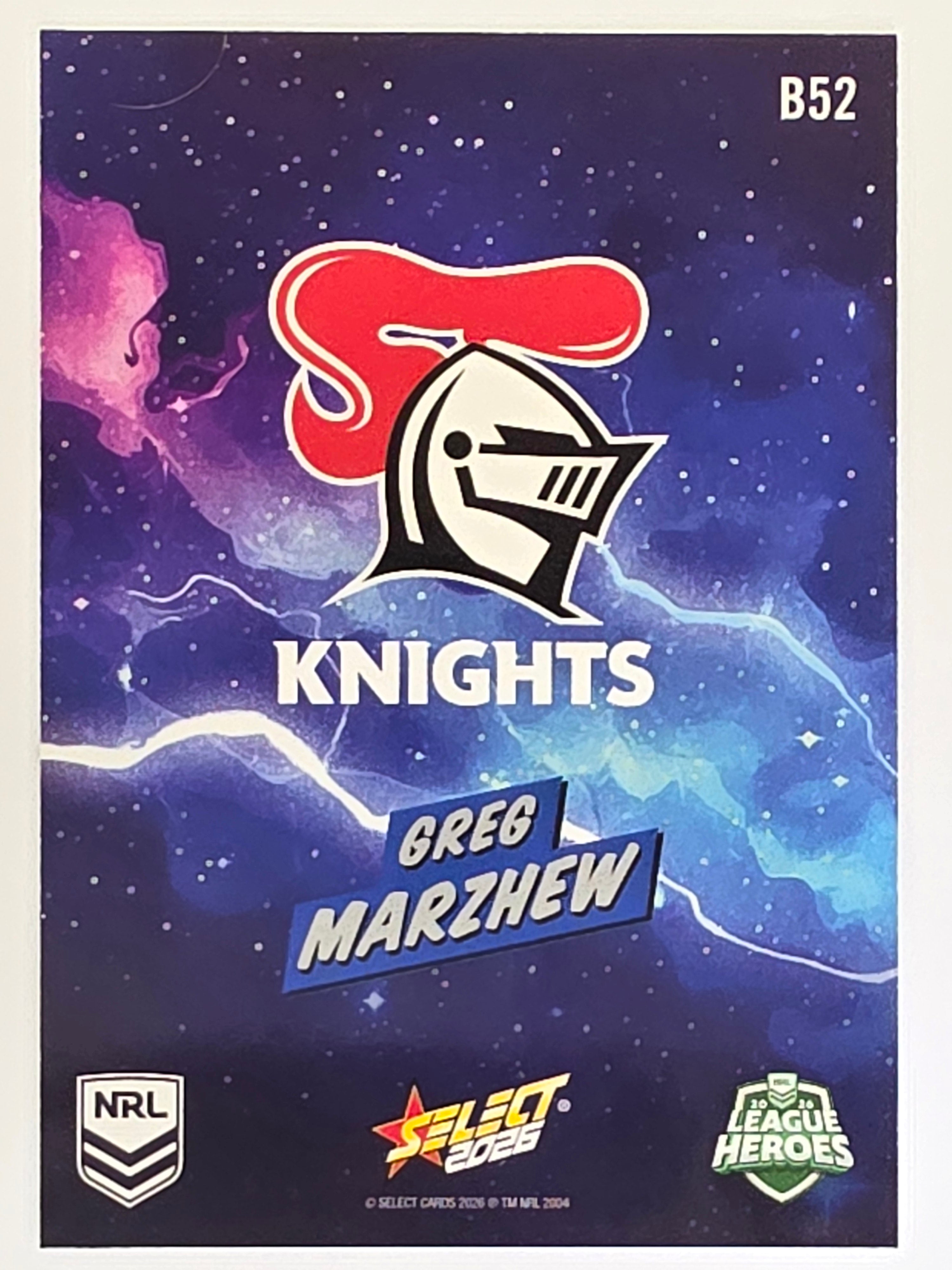 NRL 2026 League Heroes | Bang | #B52 | Greg Marzhew | Newcastle Knights
