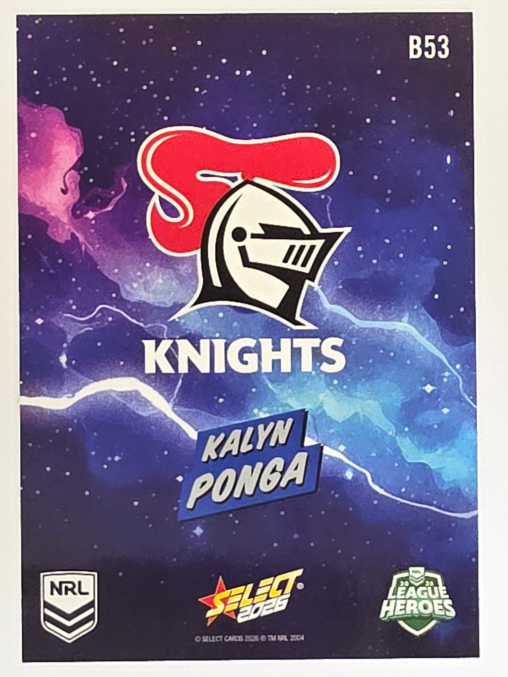 NRL 2026 League Heroes | Bang | #B53 | Kalyn Ponga | Newcastle Knights