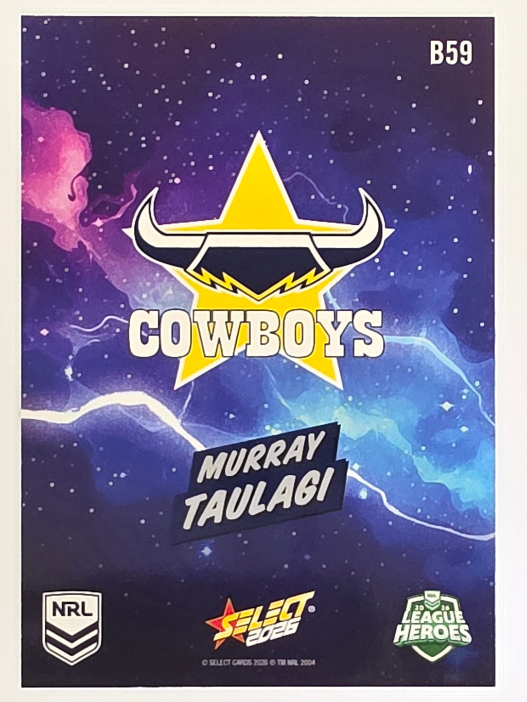 NRL 2026 League Heroes | Bang | #B59 | Murray Taulagi | North Queensland Cowboys
