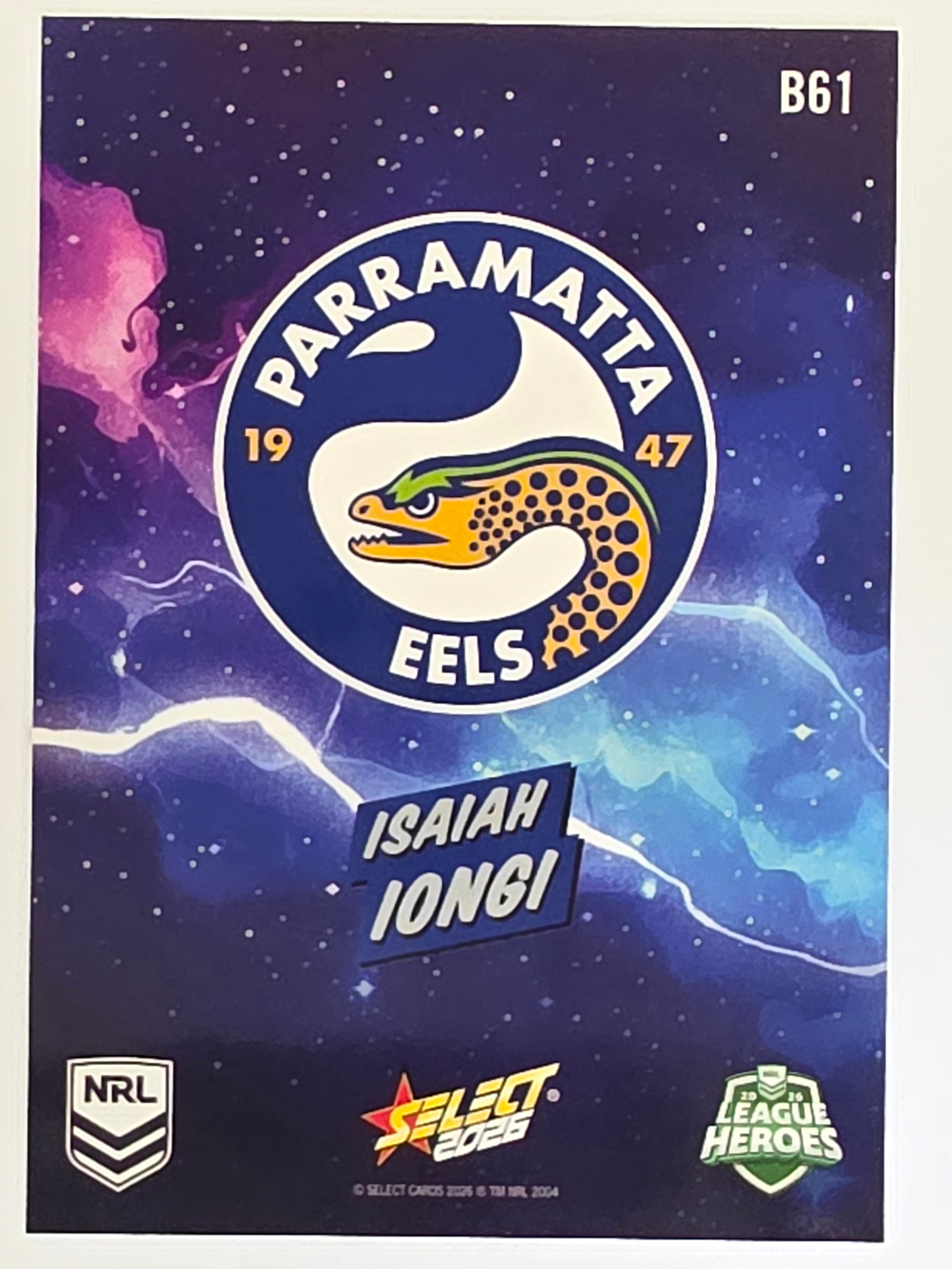 NRL 2026 League Heroes | Bang | #B61 | Isaiah Iongi | Parramatta Eels