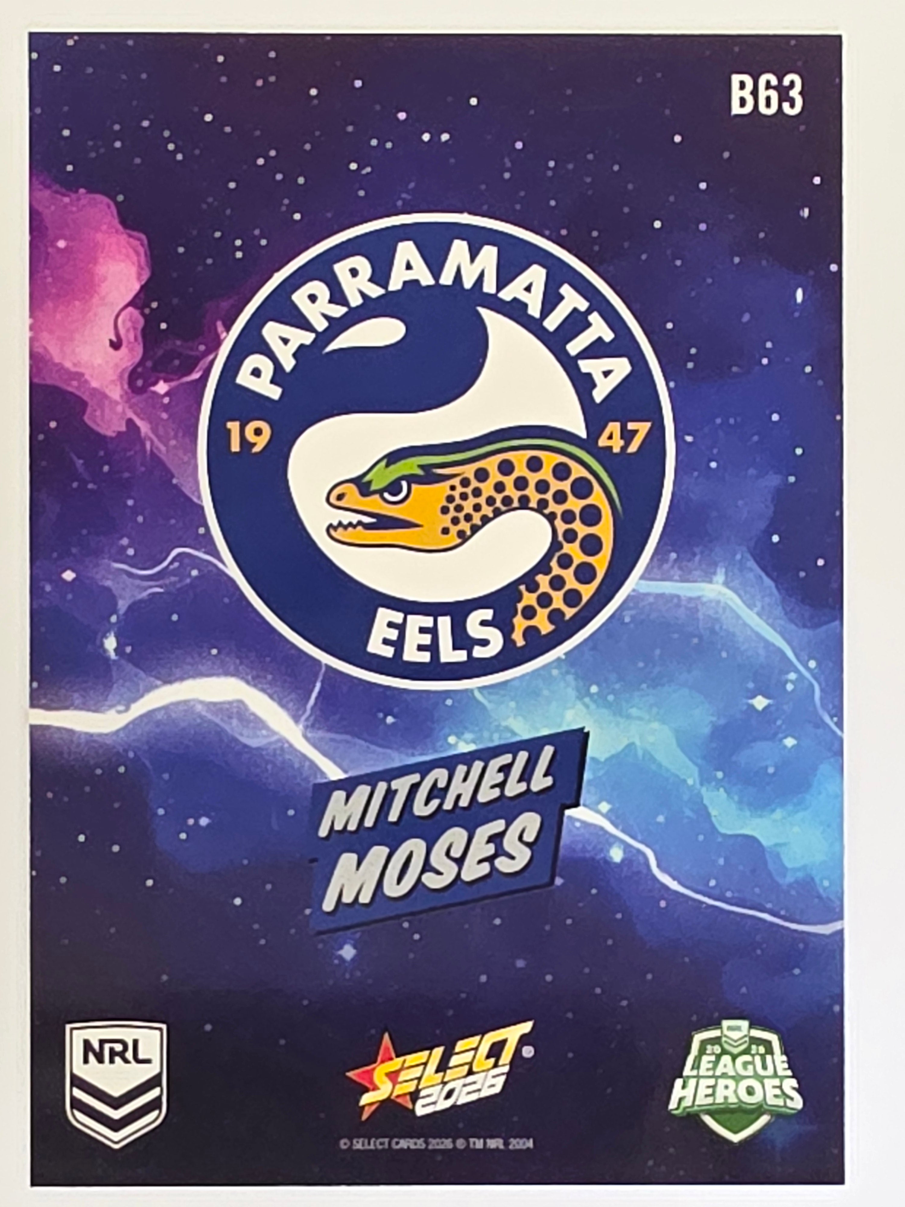NRL 2026 League Heroes | Bang | #B63 | Mitchell Moses | Parramatta Eels