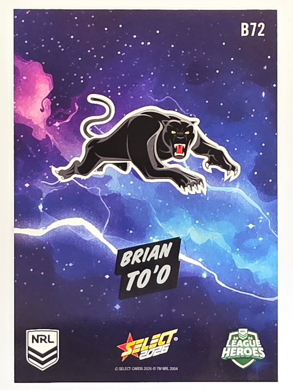 NRL 2026 League Heroes | Bang | #B72 | Brian To’o | Penrith Panthers