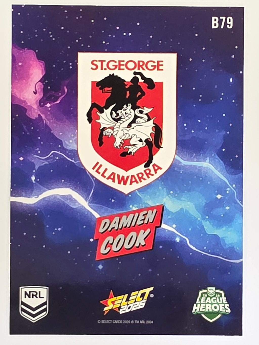 NRL 2026 League Heroes | Bang | #B79 | Damien Cook | St George Illawarra Dragons