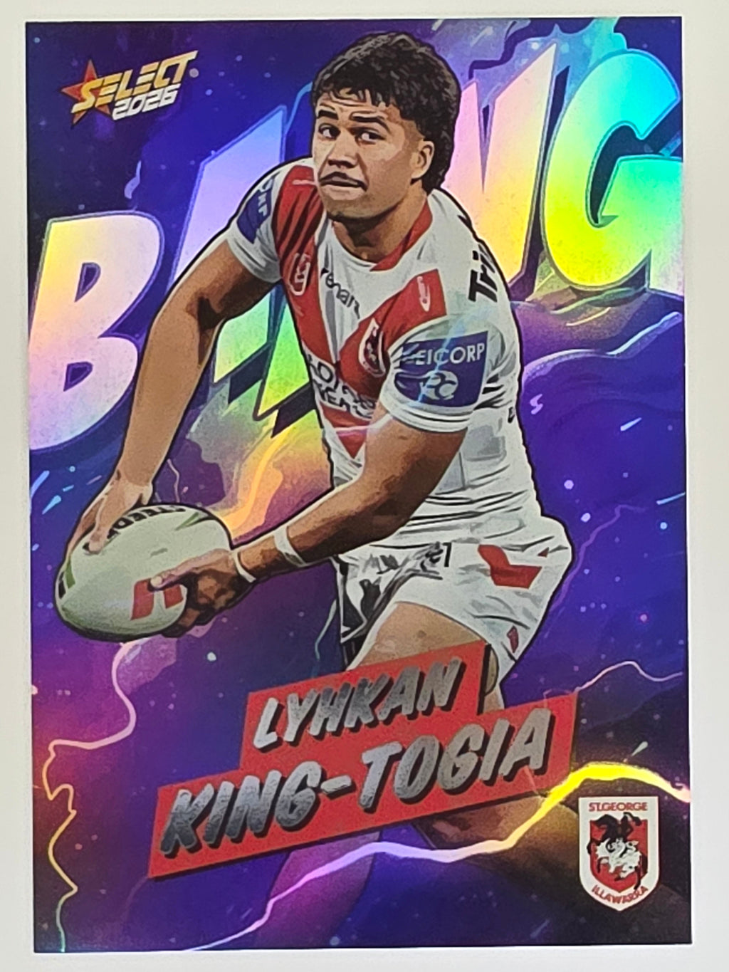 NRL 2026 League Heroes | Bang | #B82 | Lyhkan King-Togia | St George Illawarra Dragons
