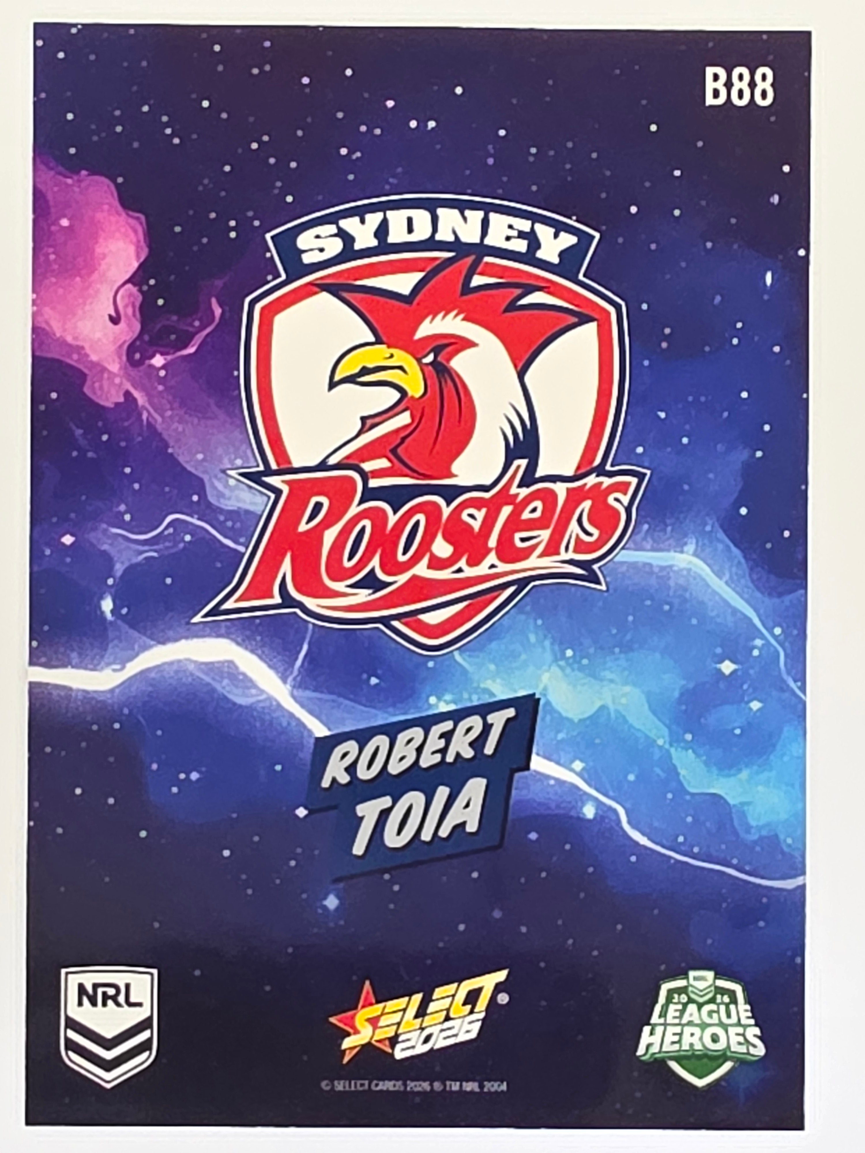 NRL 2026 League Heroes | Bang | #B88 | Robert Toia | Sydney Roosters