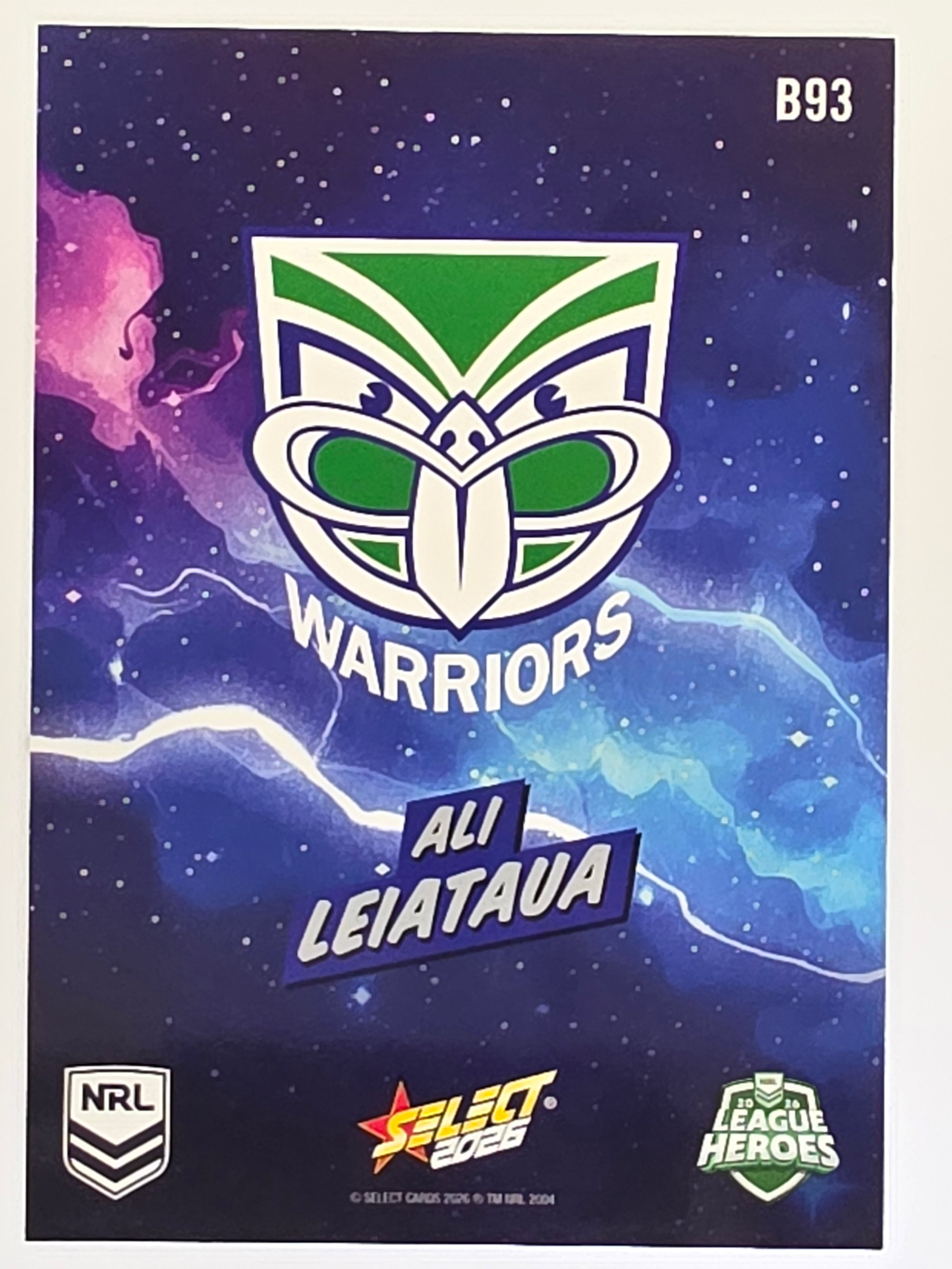 NRL 2026 League Heroes | Bang | #B93 | Ali Leiataua | New Zealand Warriors